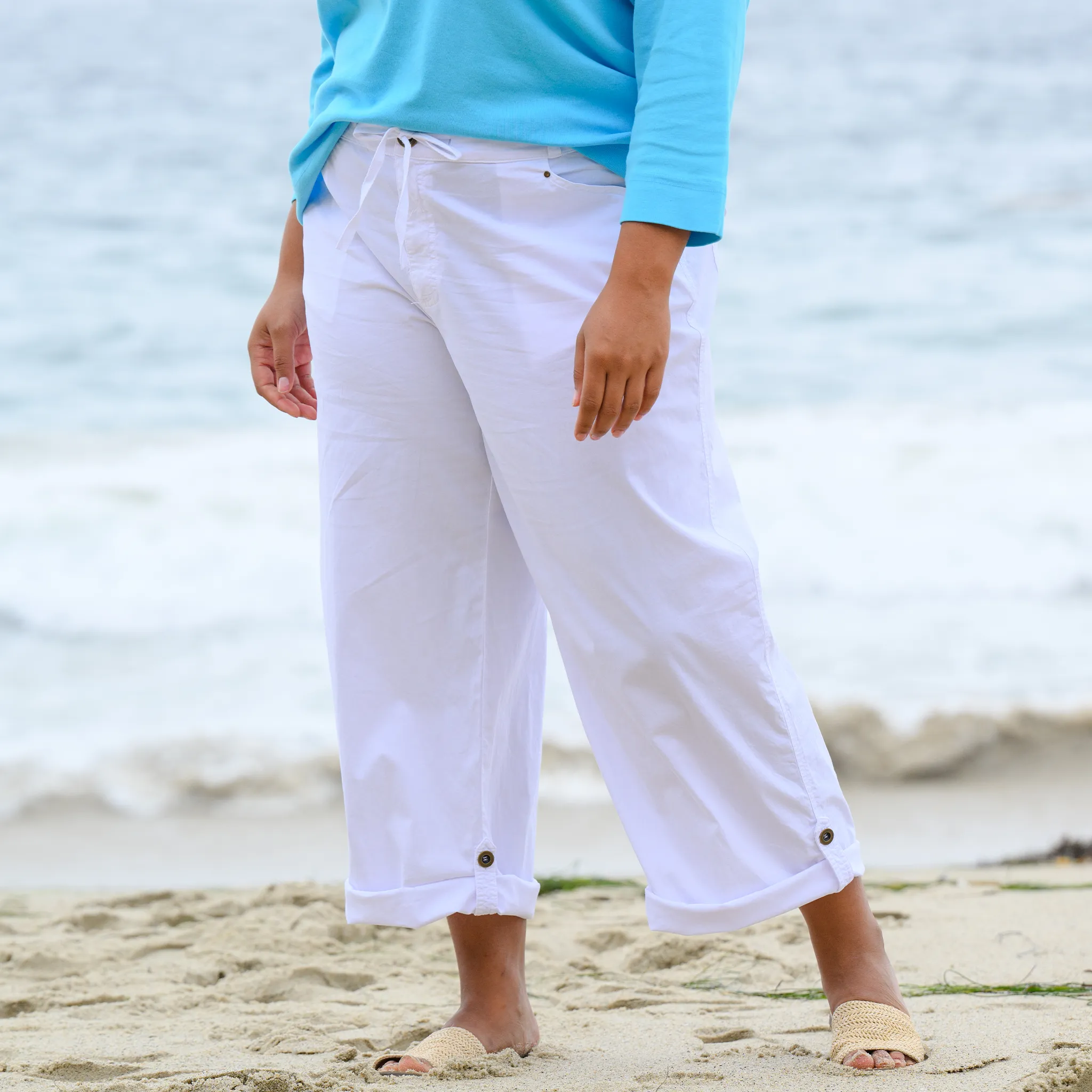 Safari Rollup Pant | Plus Size Weekend Relaxed Look