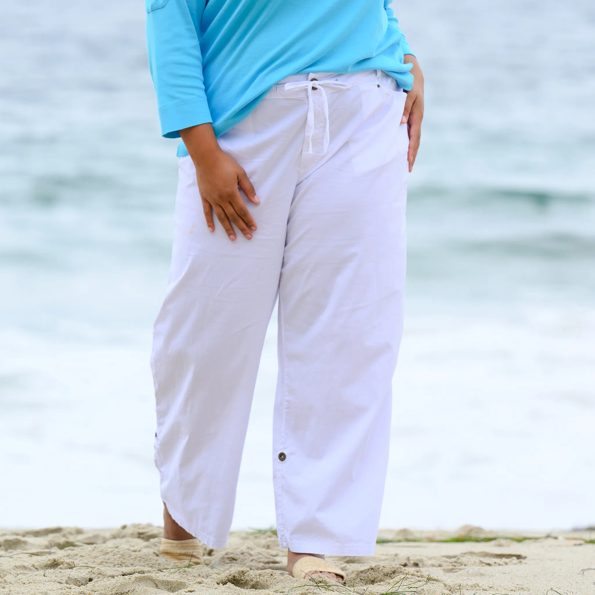 Safari Rollup Pant | Plus Size Weekend Relaxed Look