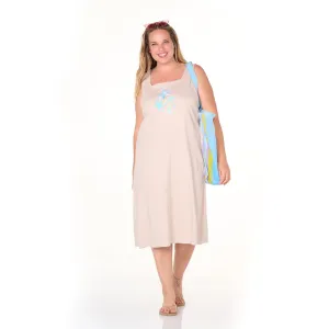 Scattered Shells Square Neck Dress | Plus Size Weekend Relaxed Look