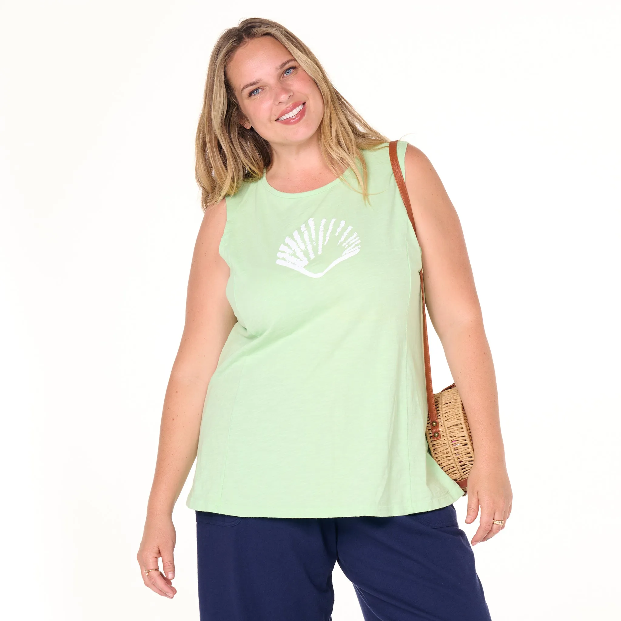 Sea Shell Chloe Tank | Plus Size Weekend Relaxed Look