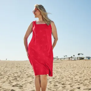 Sea Star Square Neck Dress | Plus Size Summer Colors Weekend Relaxed Look
