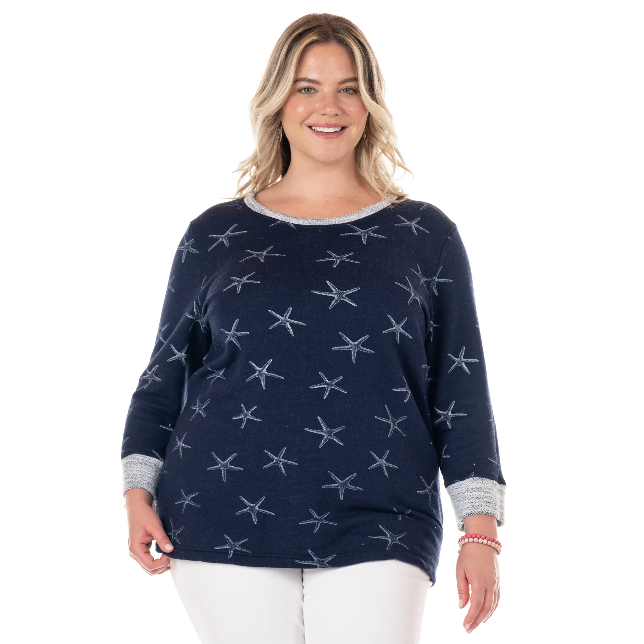Sea Star Sunset Sweatshirt | Plus Size Weekend Relaxed Look