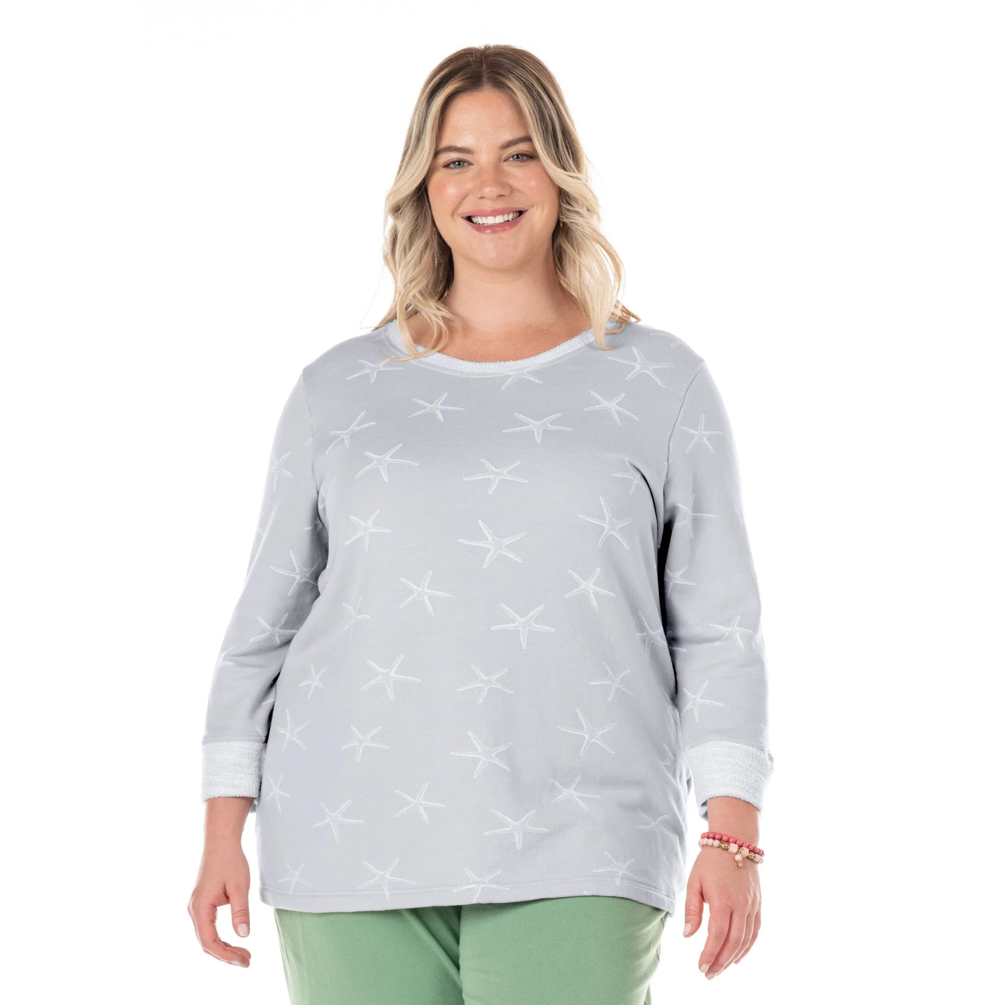 Sea Star Sunset Sweatshirt | Plus Size Weekend Relaxed Look