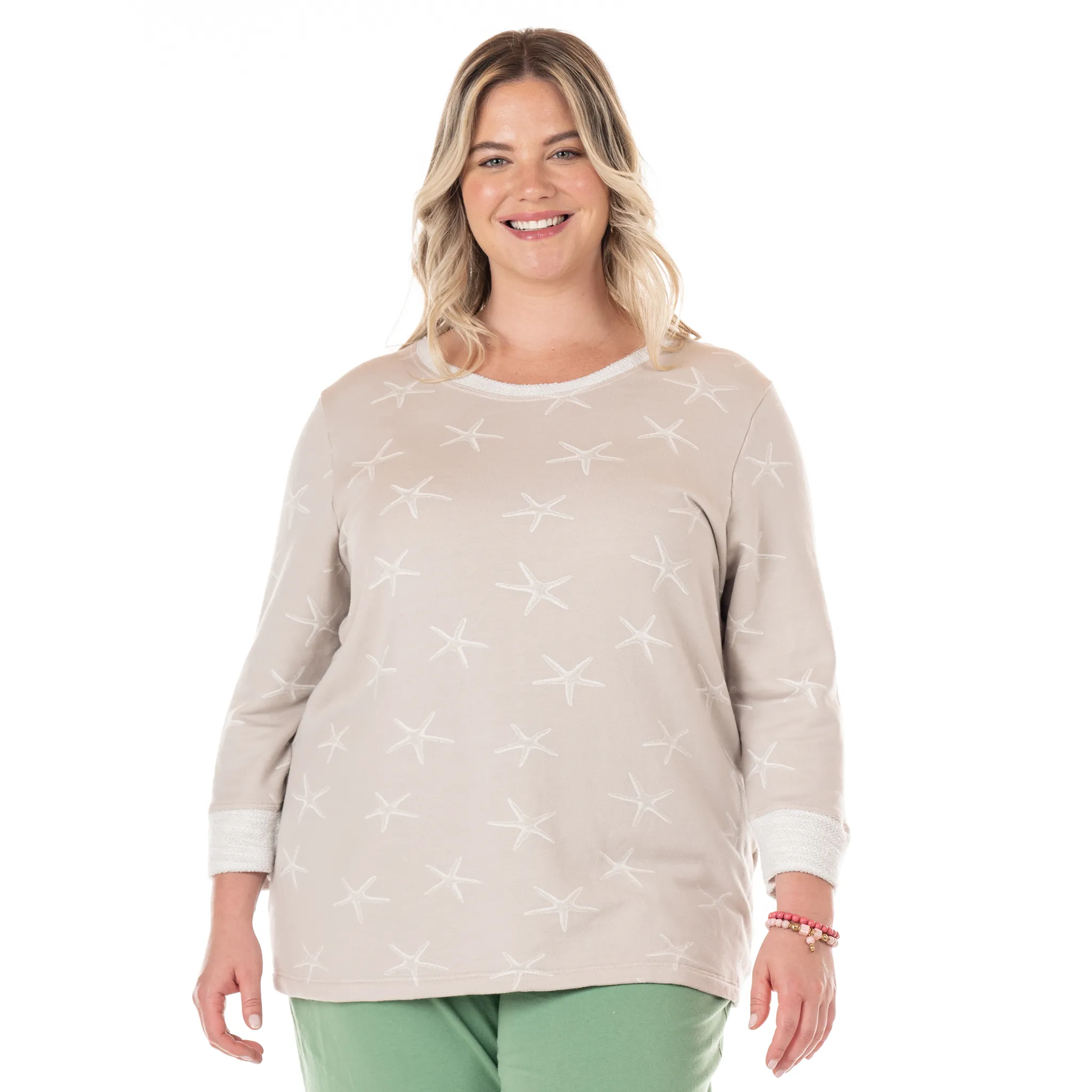 Sea Star Sunset Sweatshirt | Plus Size Weekend Relaxed Look