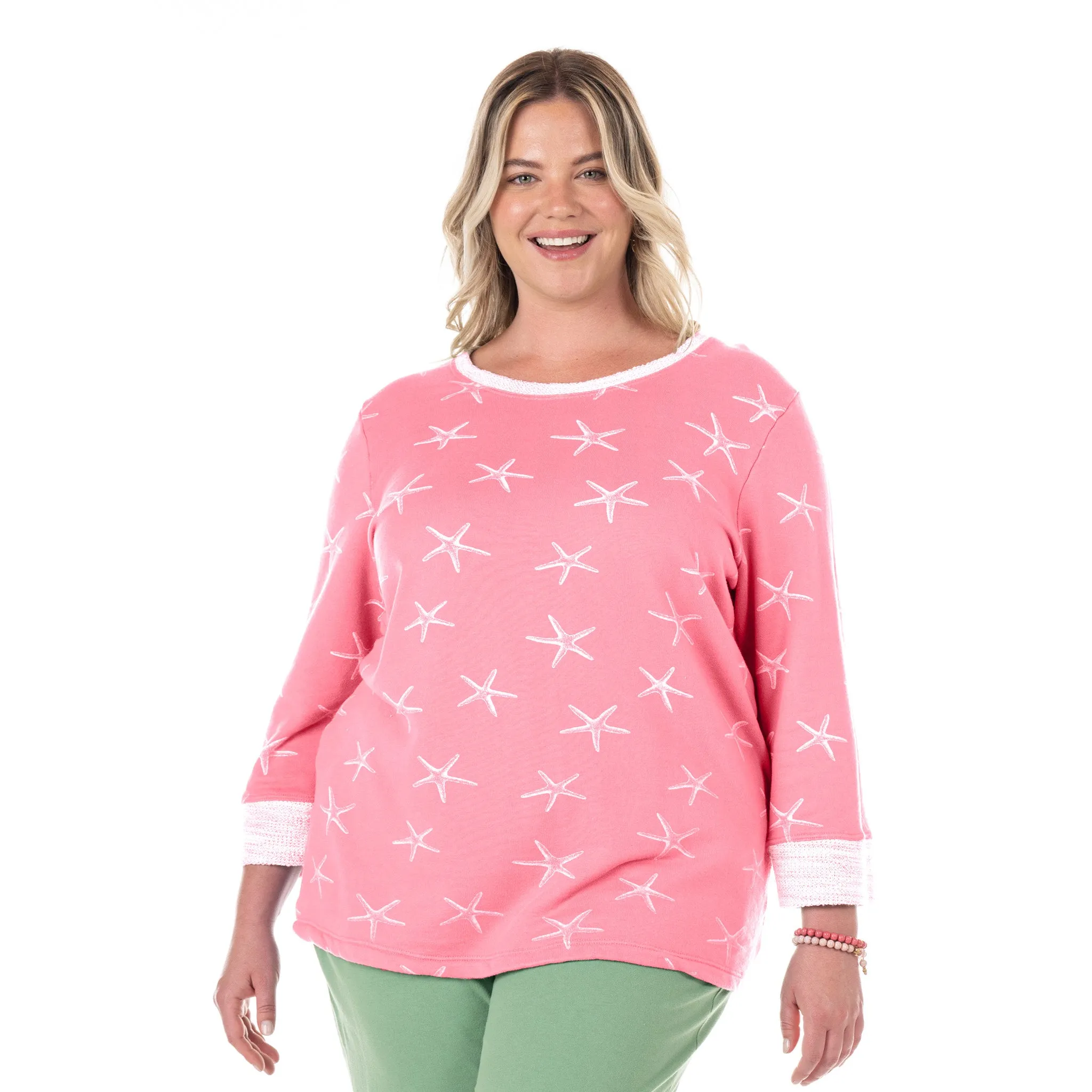 Sea Star Sunset Sweatshirt | Plus Size Weekend Relaxed Look