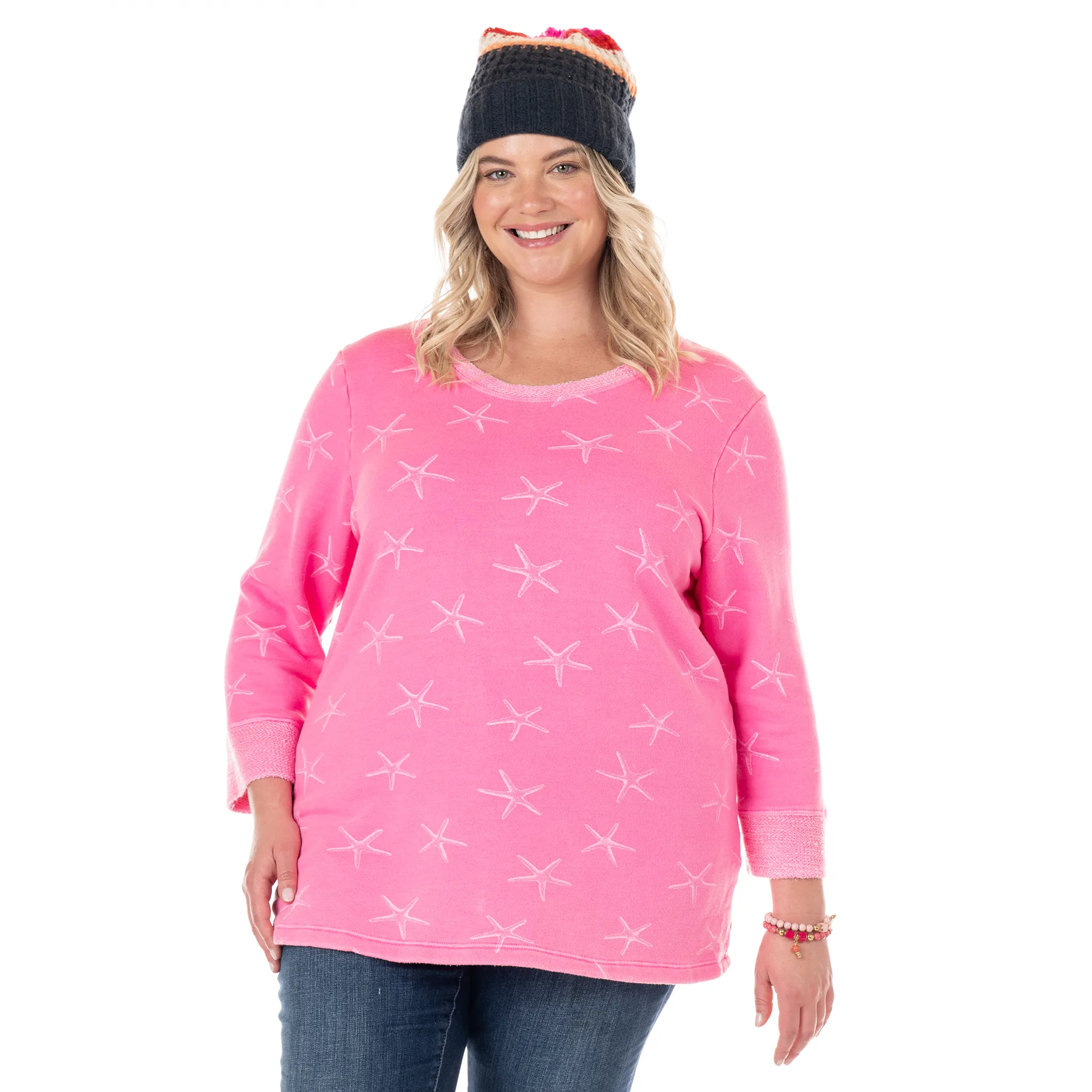 Sea Star Sunset Sweatshirt | Plus Size Weekend Relaxed Look