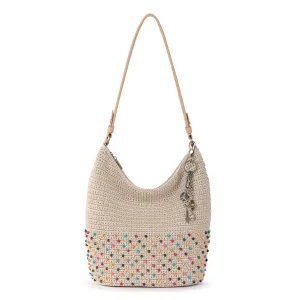 Sequoia Hobo - Hand Crochet - Ecru Multi Beads City Stroll