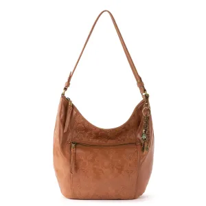 Sequoia Hobo - Leather - Tobacco Floral Embossed City Stroll