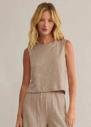 Sloane Textured Slub Top Summer Festival Tee