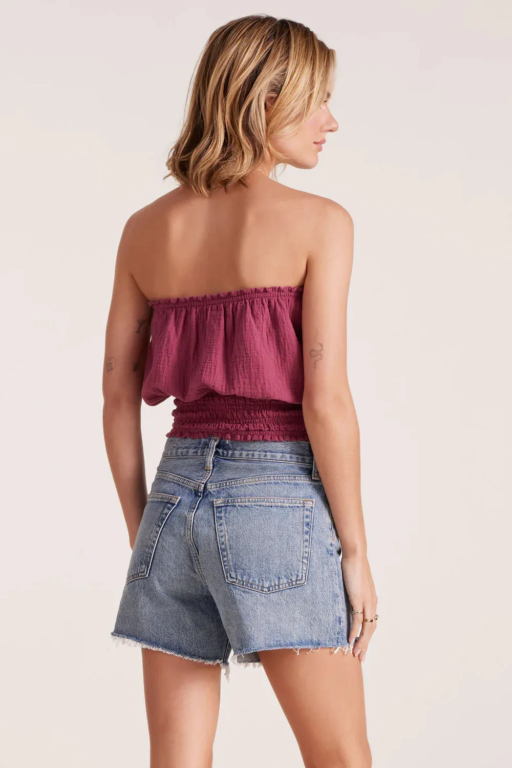 Smocked Tube Top Summer Festival Tee