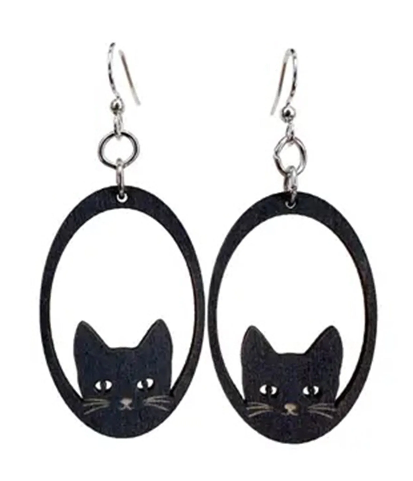 Sneaky Black Cat Earrings Everyday Chic