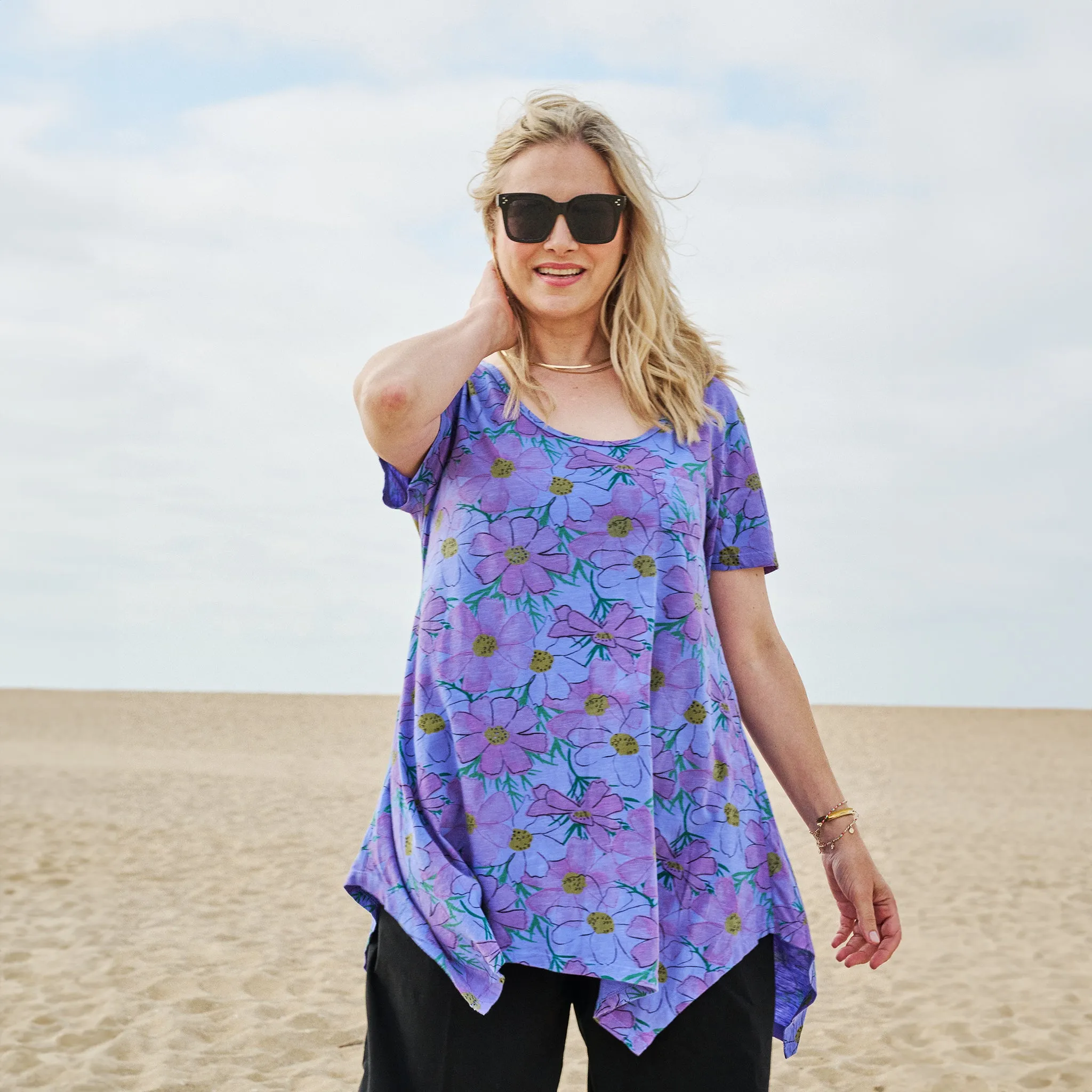 Spring Day Vintage Drape T | Plus Size Weekend Relaxed Look