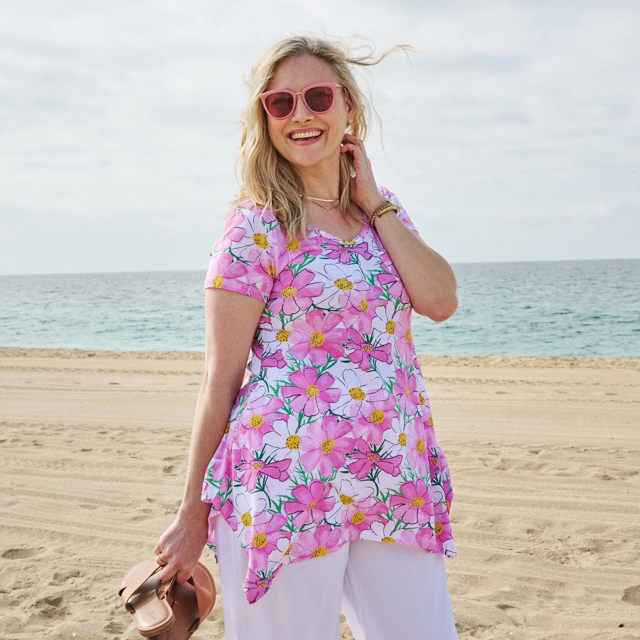 Spring Day Vintage Drape T | Plus Size Weekend Relaxed Look