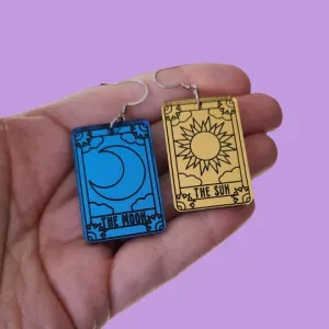 Sun & Moon Tarot Card Earrings Everyday Chic