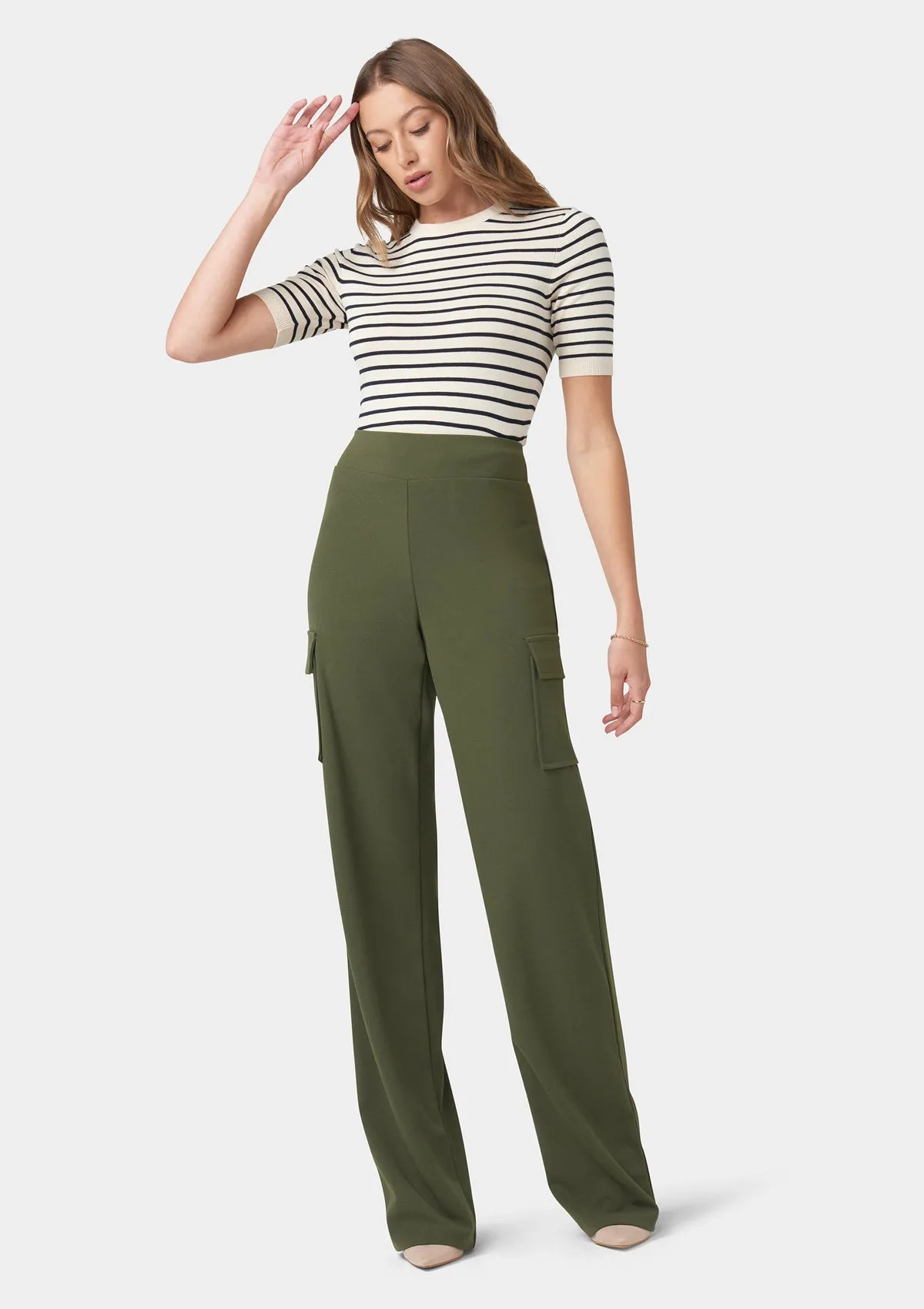 Tall Albany Straight Leg Cargo Pants Smart & Chic Outfit