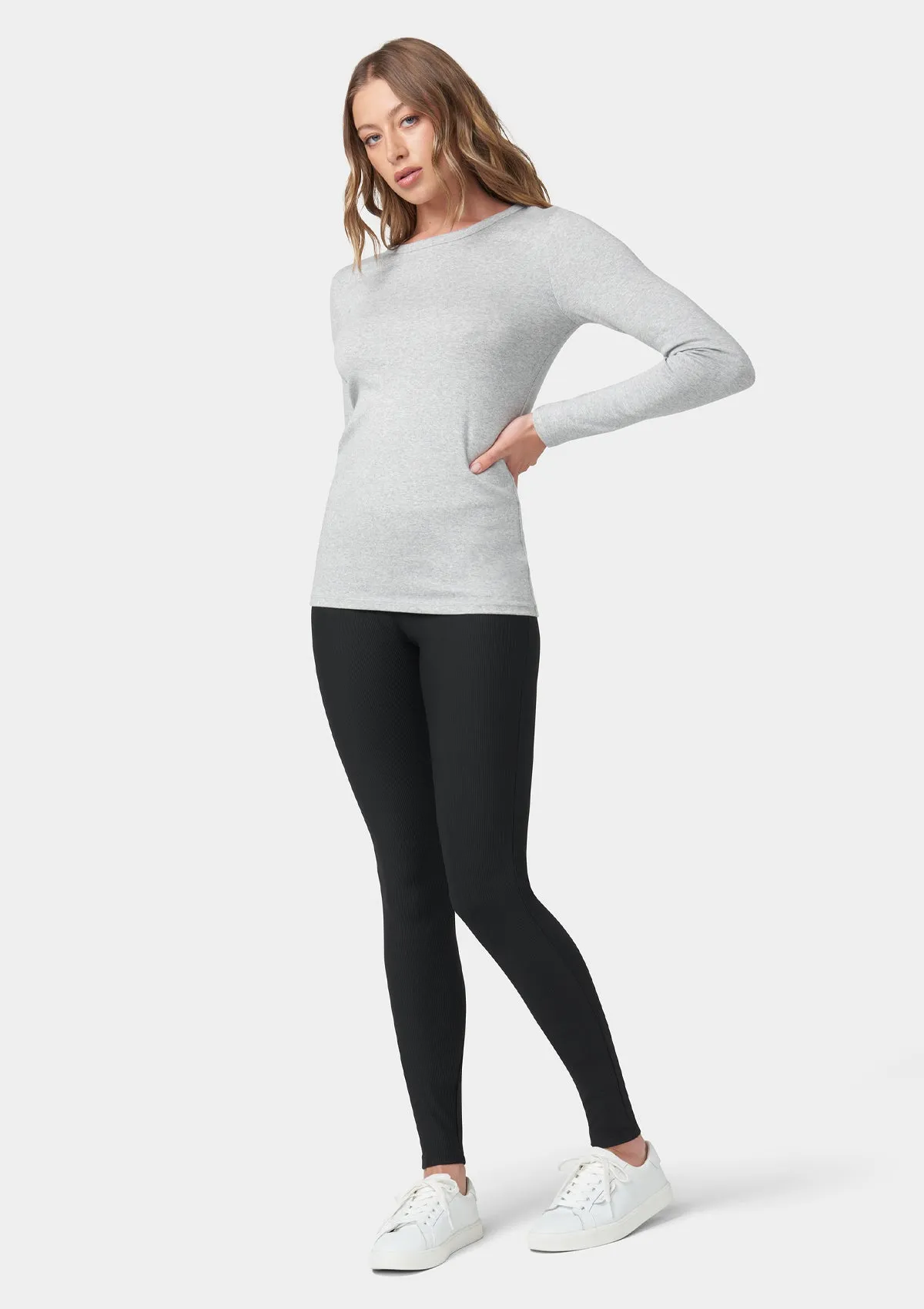 Tall Bronx Ribbed Leggings Smart & Chic Outfit