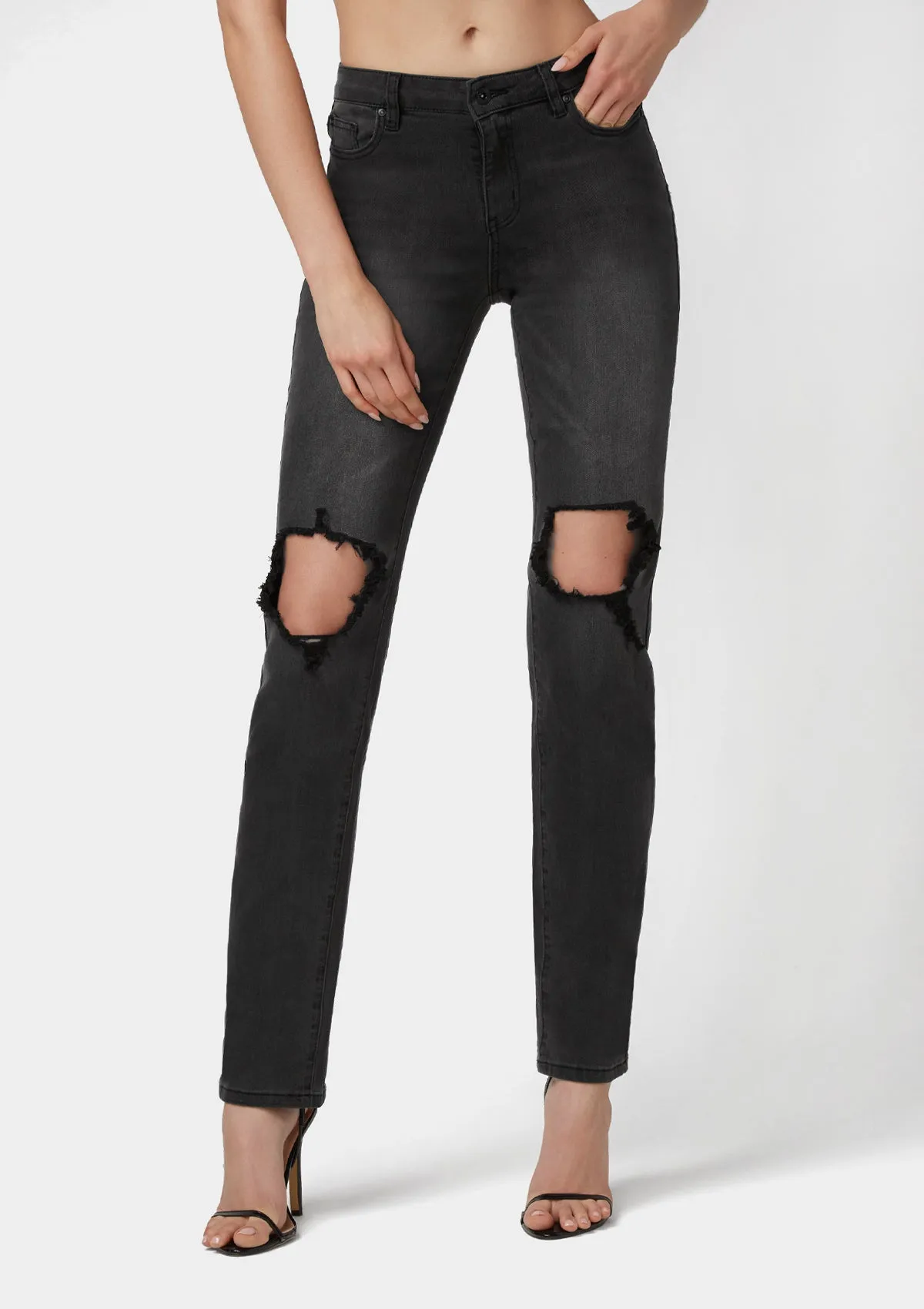 Tall Chloe High Rise Straight Leg Jeans Smart & Chic Outfit
