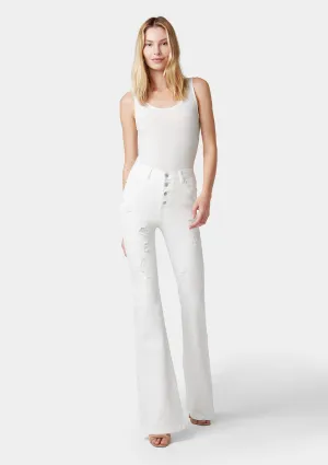 Tall Cindy Distressed Flare Jeans Smart & Chic Outfit