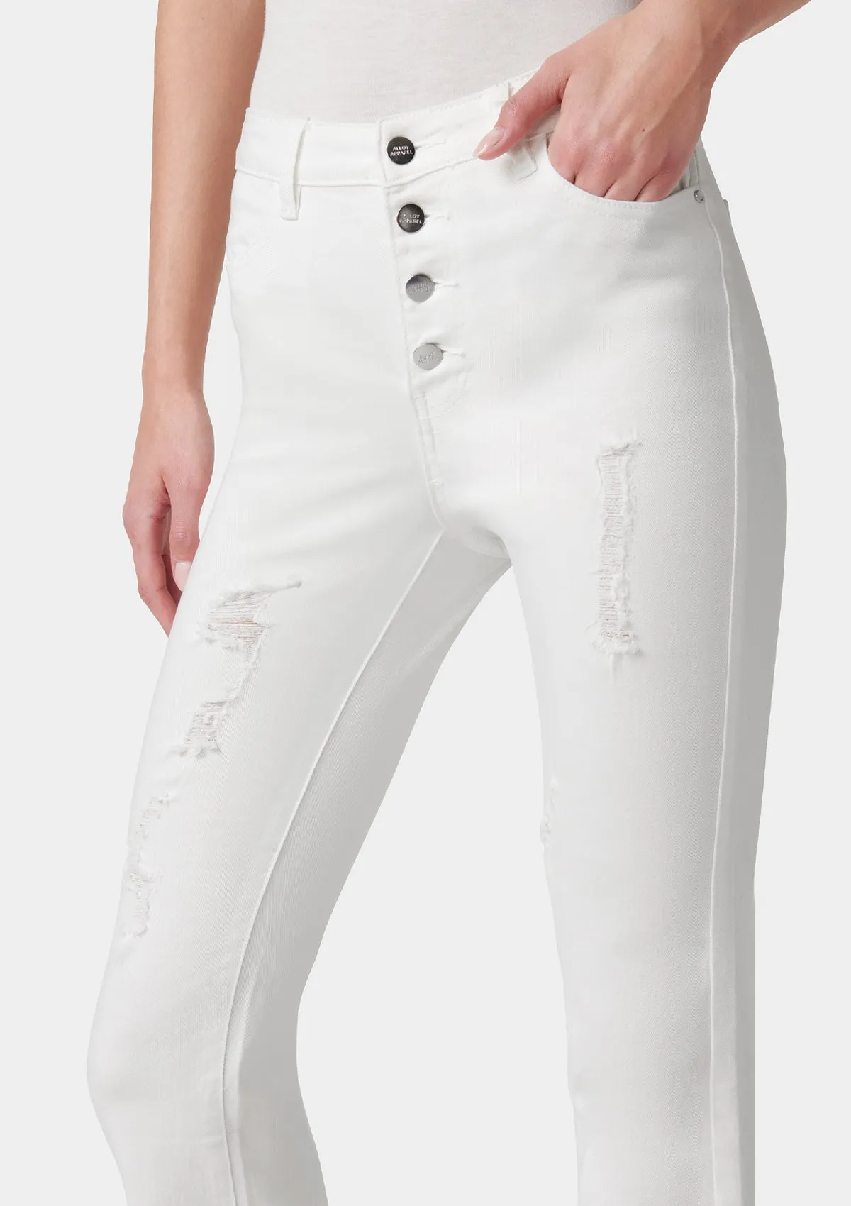 Tall Cindy Distressed Flare Jeans Smart & Chic Outfit