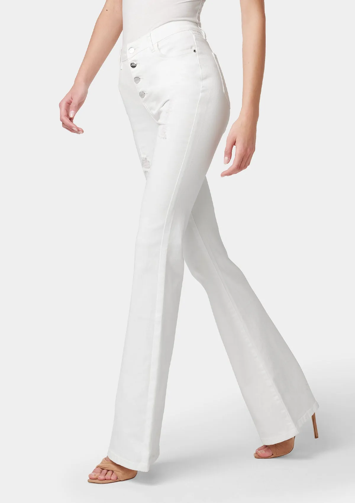 Tall Cindy Distressed Flare Jeans Smart & Chic Outfit