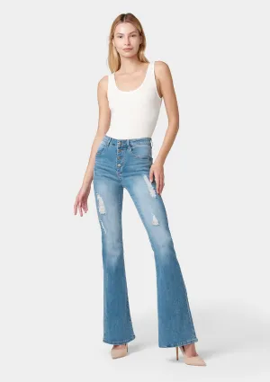 Tall Cindy Distressed Flare Jeans Smart & Chic Outfit