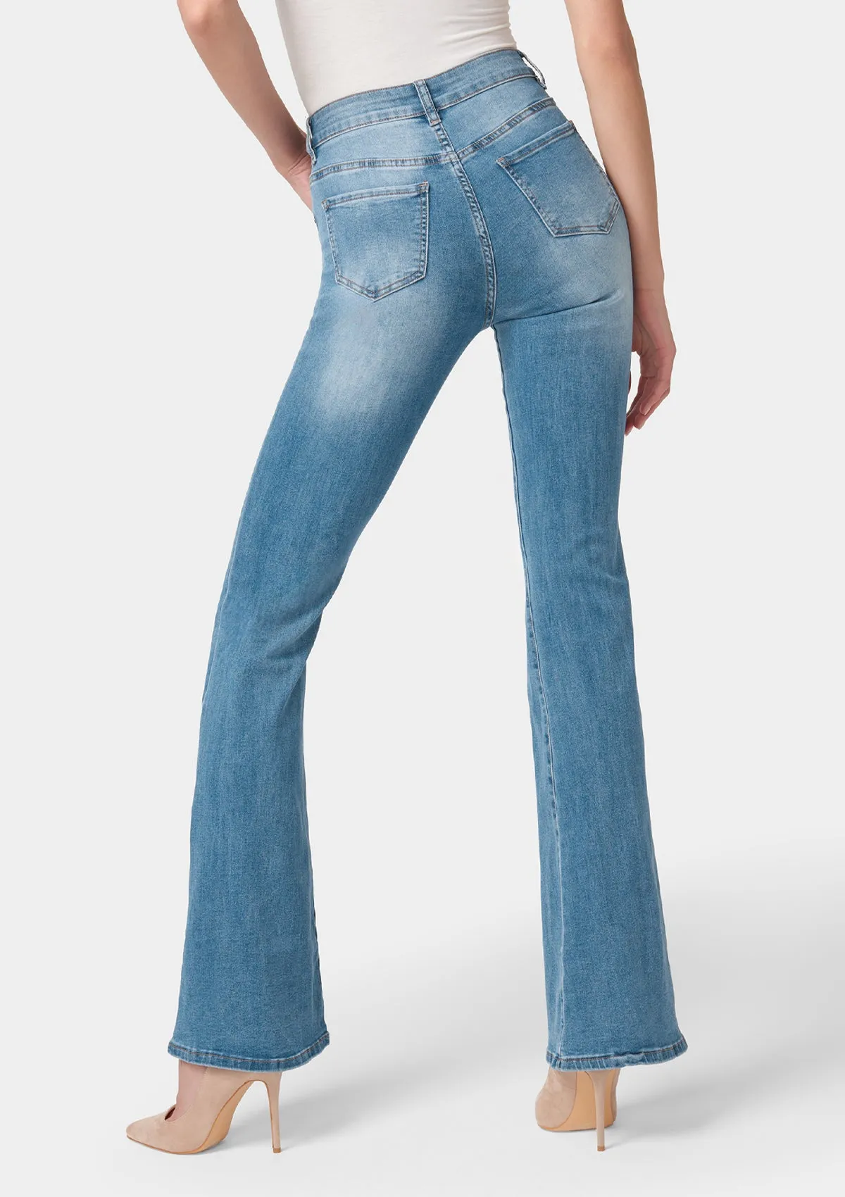 Tall Cindy Distressed Flare Jeans Smart & Chic Outfit