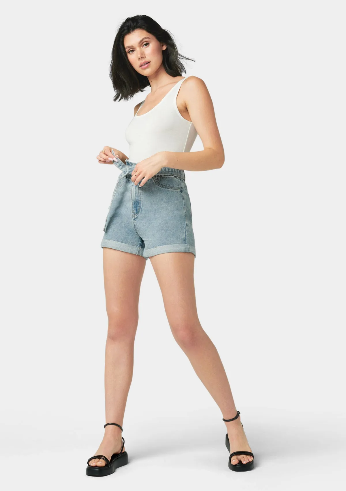 Tall Cynthia Denim Shorts Smart & Chic Outfit