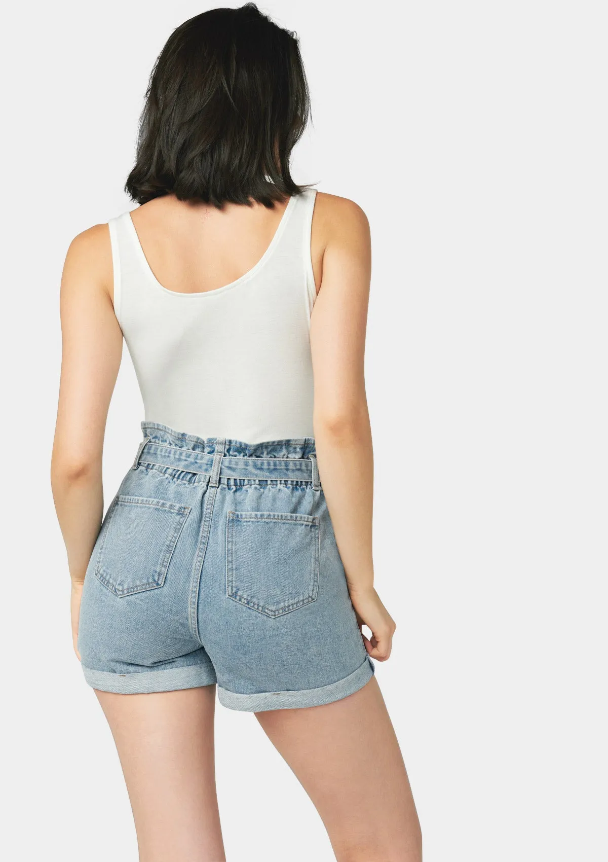 Tall Cynthia Denim Shorts Smart & Chic Outfit