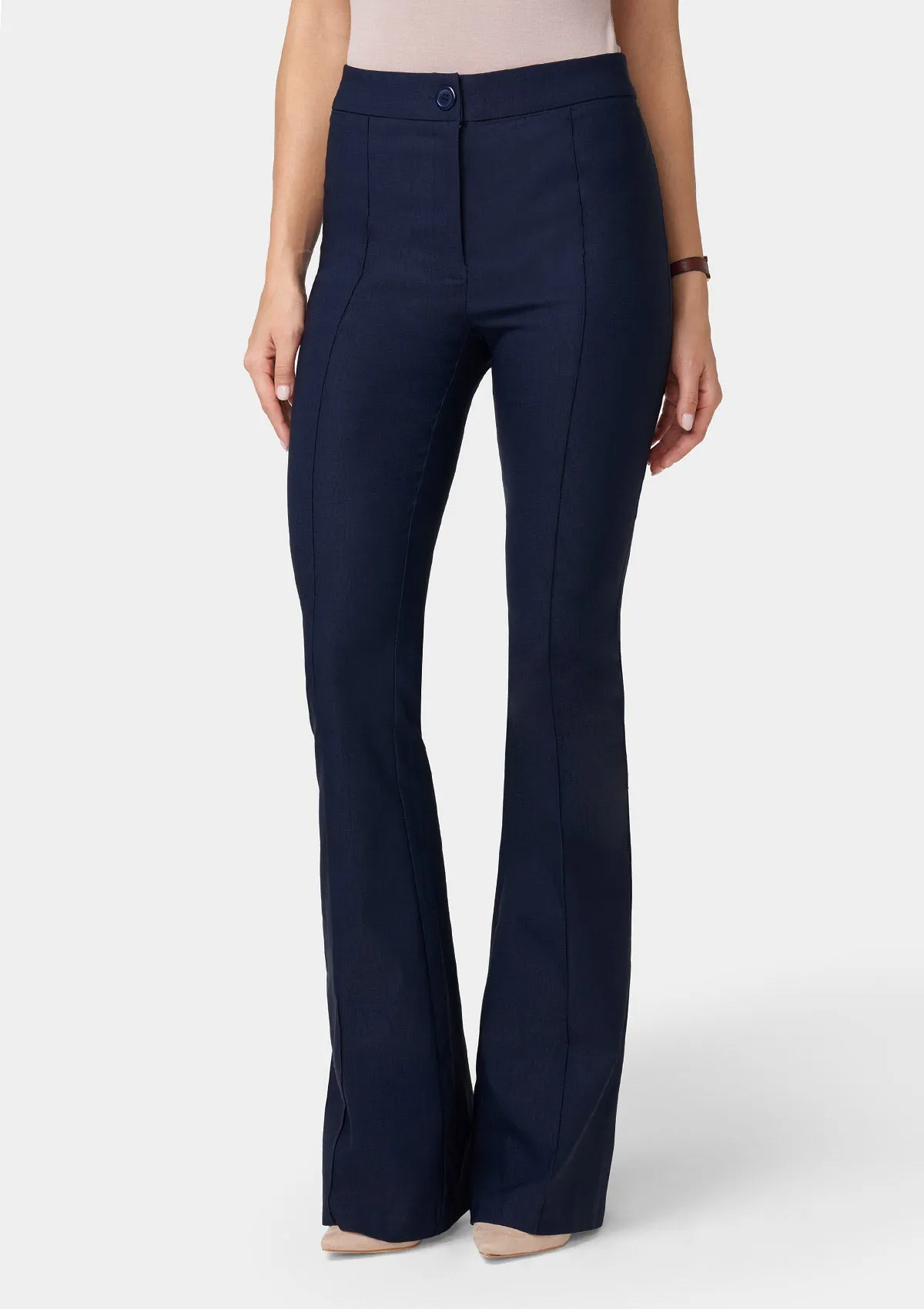 Tall High Waist Flare Dress Pants Smart & Chic Outfit