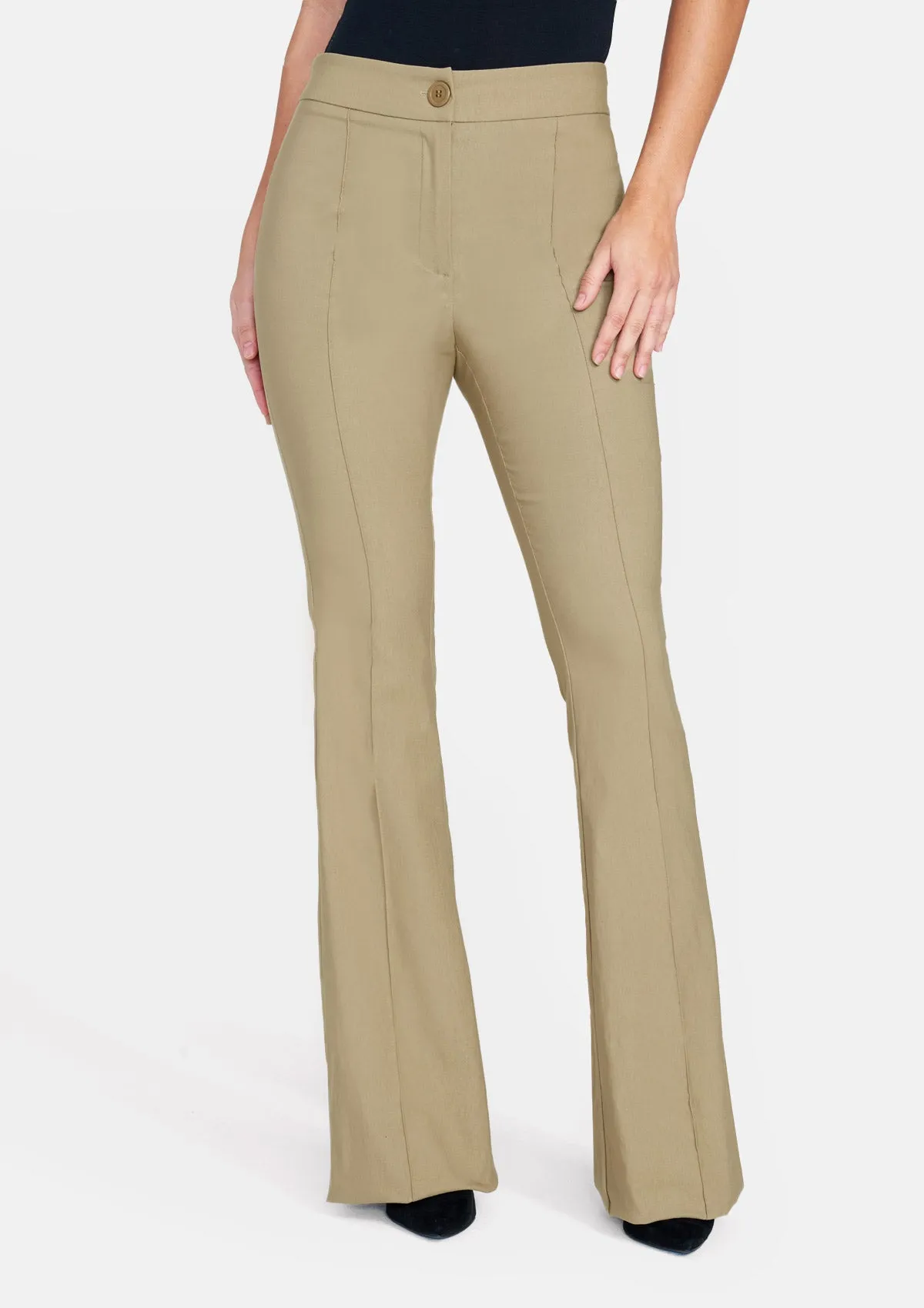 Tall High Waist Flare Dress Pants Smart & Chic Outfit