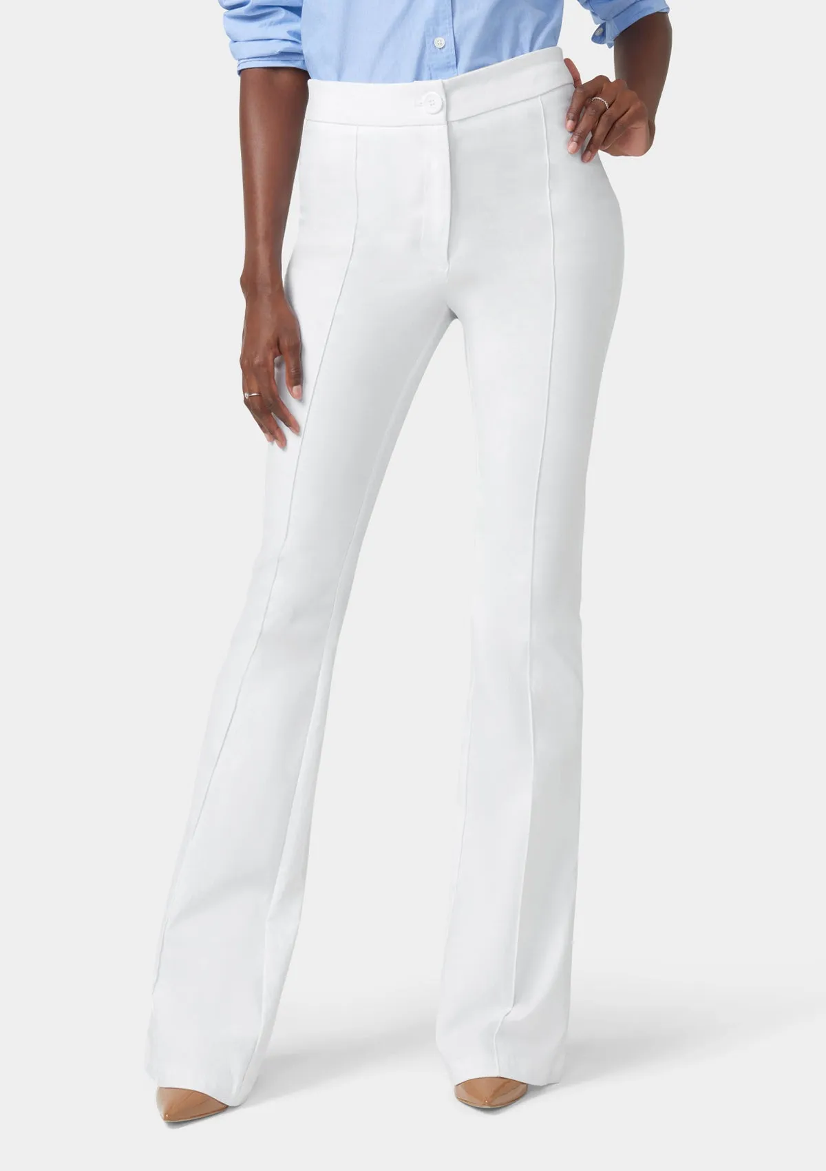 Tall High Waist Flare Dress Pants Smart & Chic Outfit