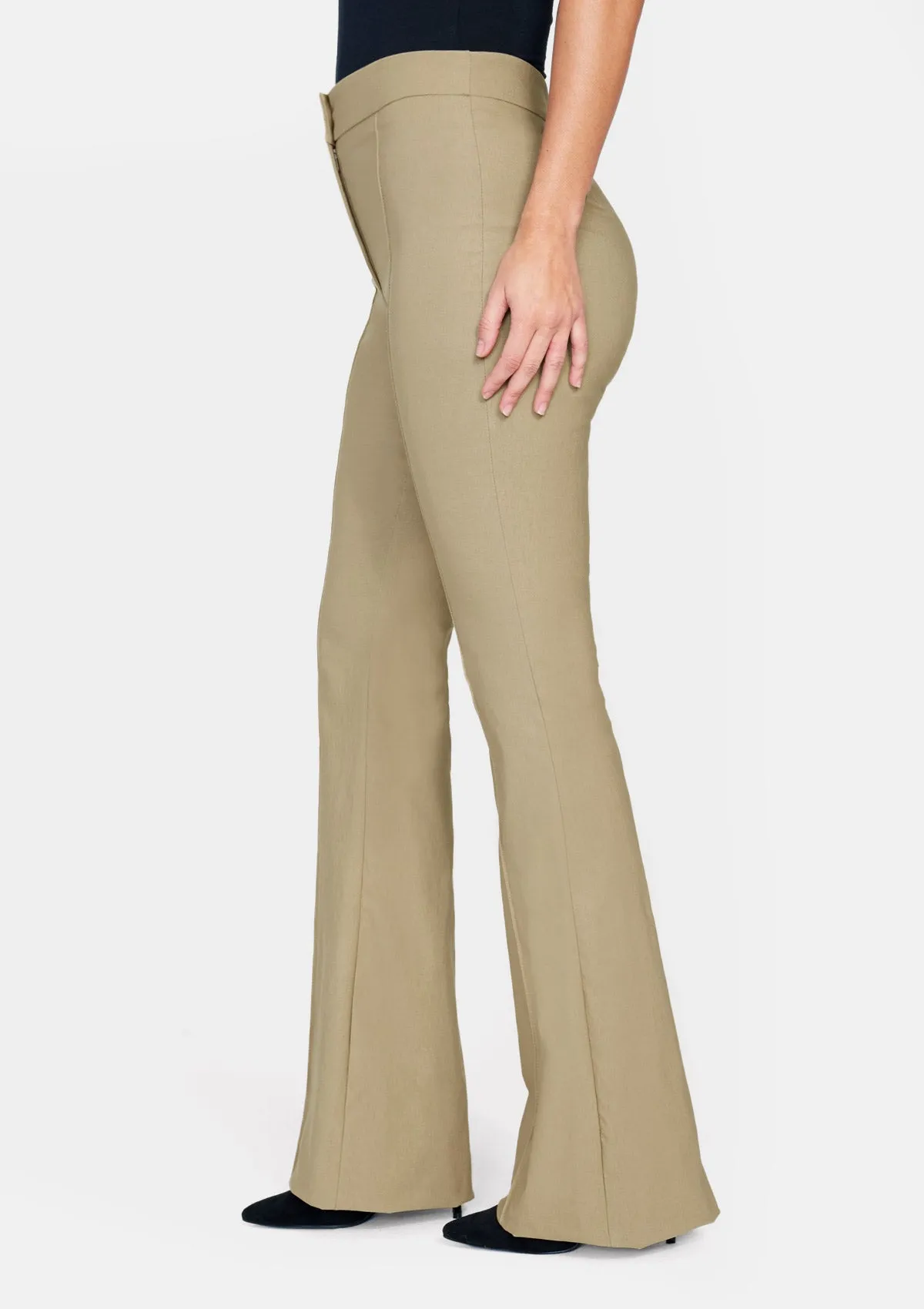 Tall High Waist Flare Dress Pants Smart & Chic Outfit