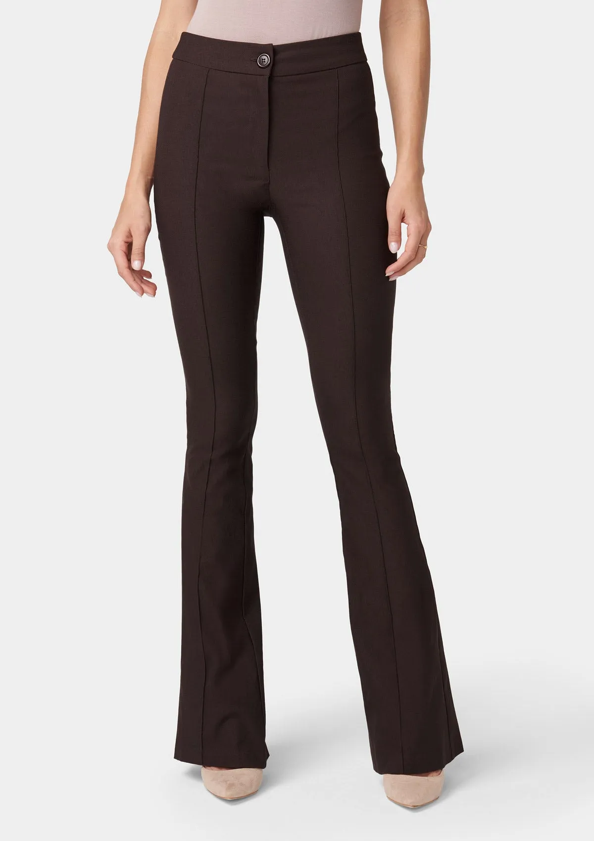 Tall High Waist Flare Dress Pants Smart & Chic Outfit