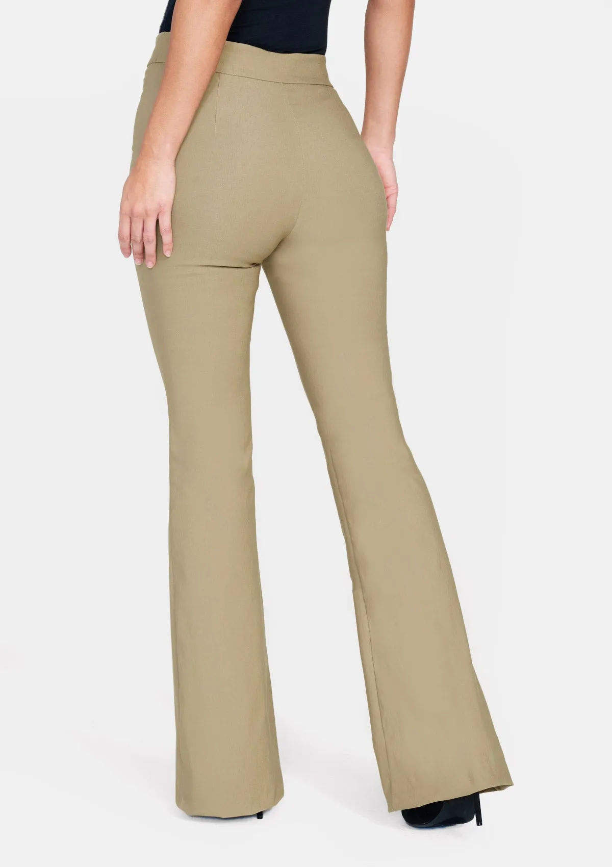 Tall High Waist Flare Dress Pants Smart & Chic Outfit