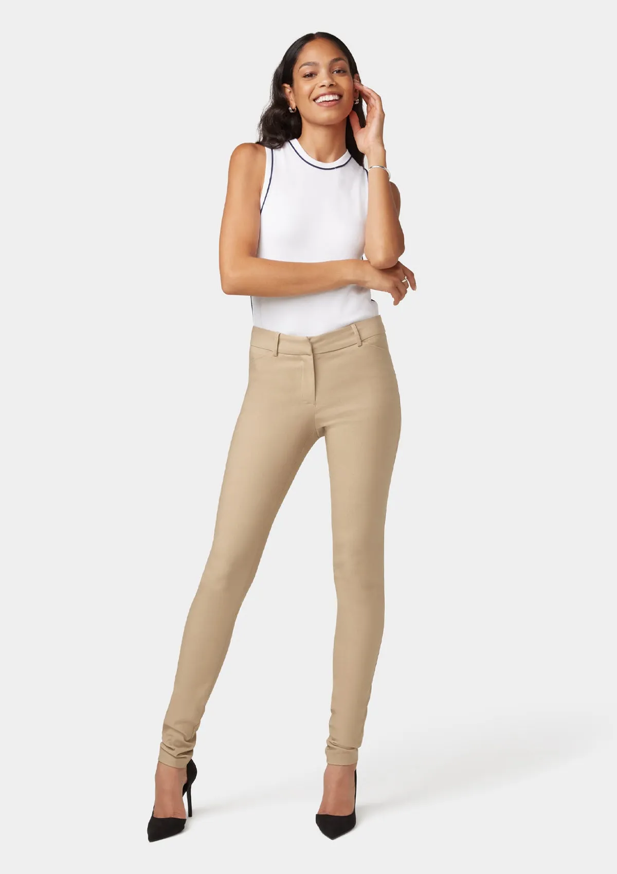 Tall Julia Dressy Skinny Pants Smart & Chic Outfit