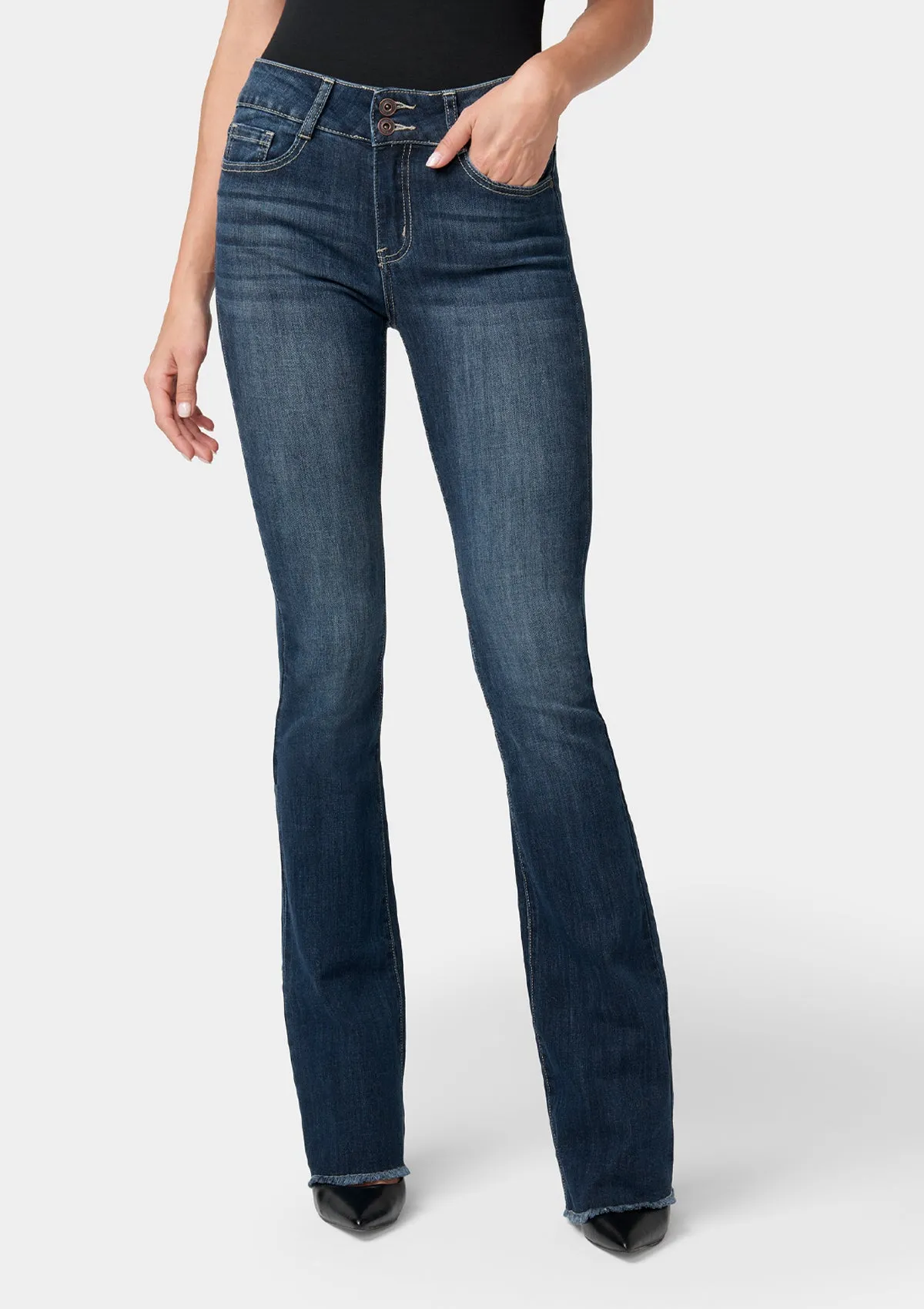 Tall Kellie Mid Rise Bootcut Jeans Smart & Chic Outfit