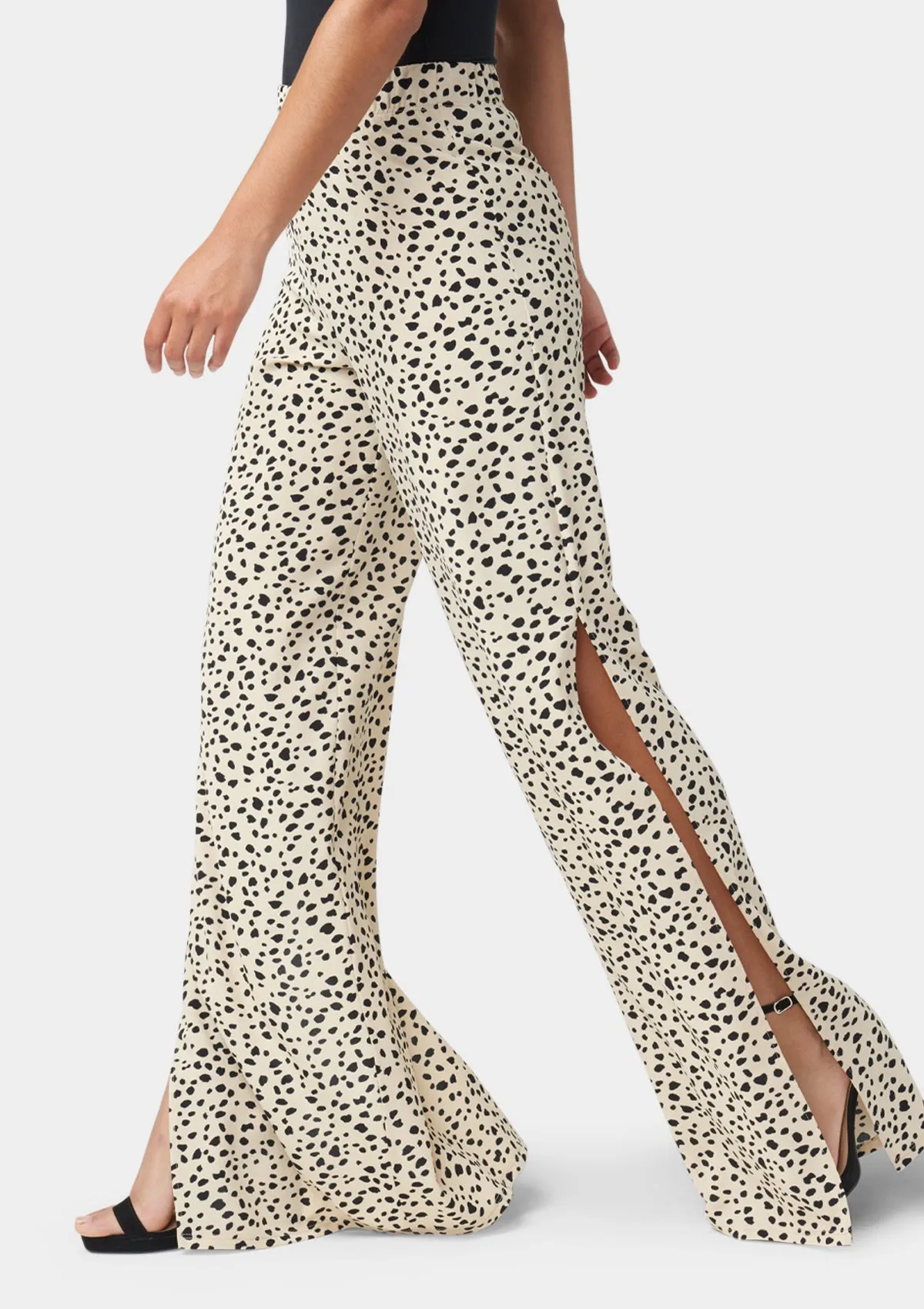 Tall Kia Wide Leg Pants With Side Slit Smart & Chic Outfit
