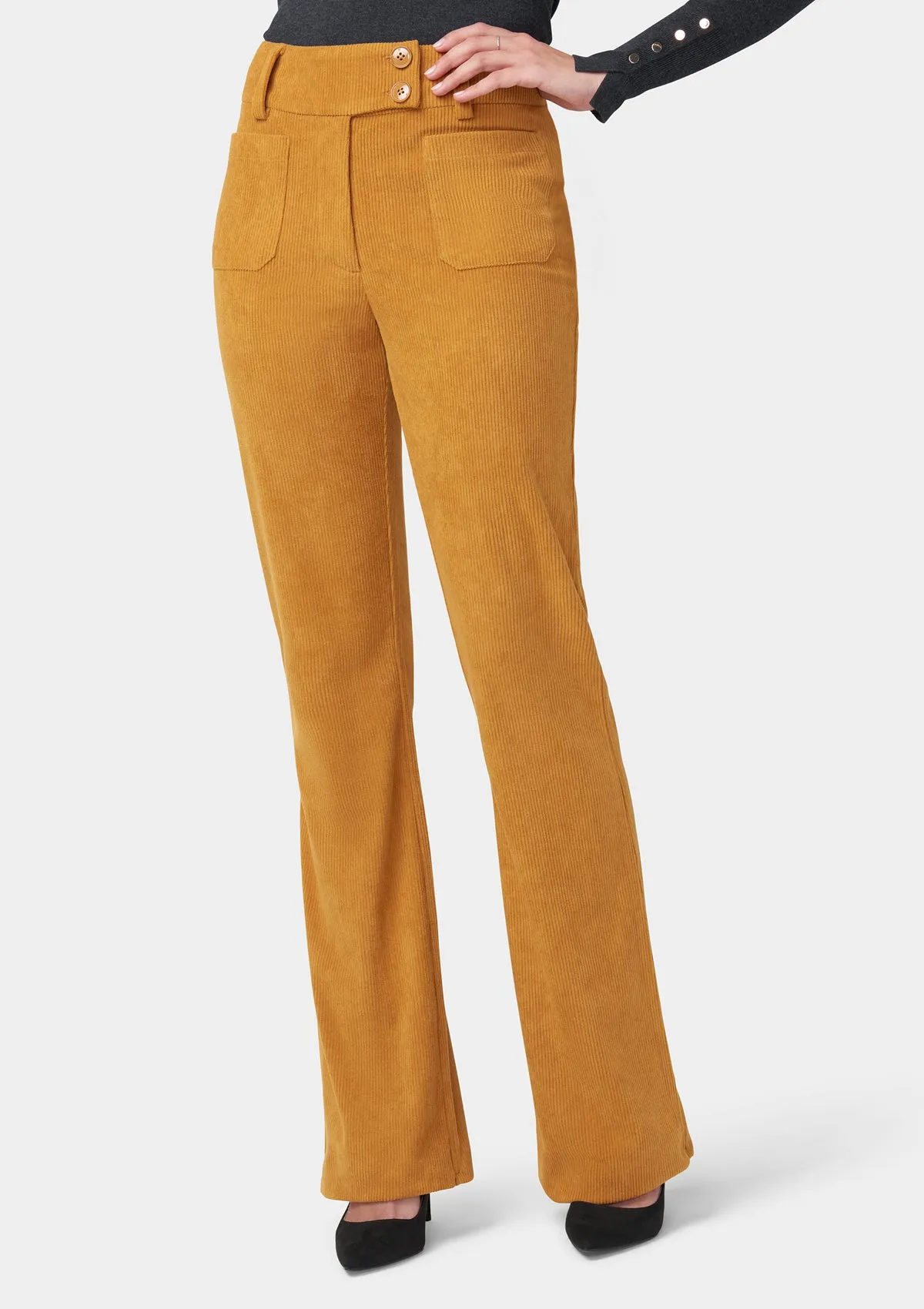 Tall Kingston Corduroy Flare Pant Smart & Chic Outfit