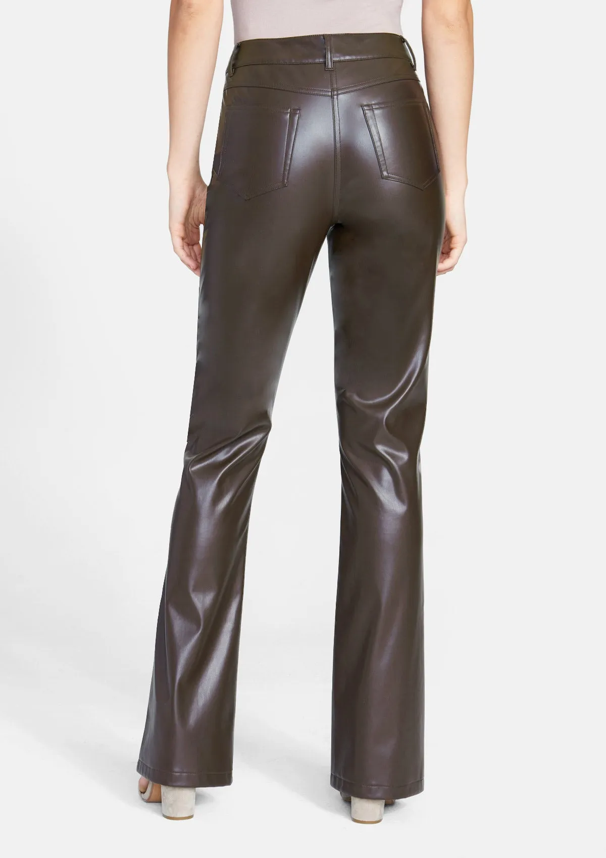Tall Lexa Faux Leather Flare Pants Smart & Chic Outfit