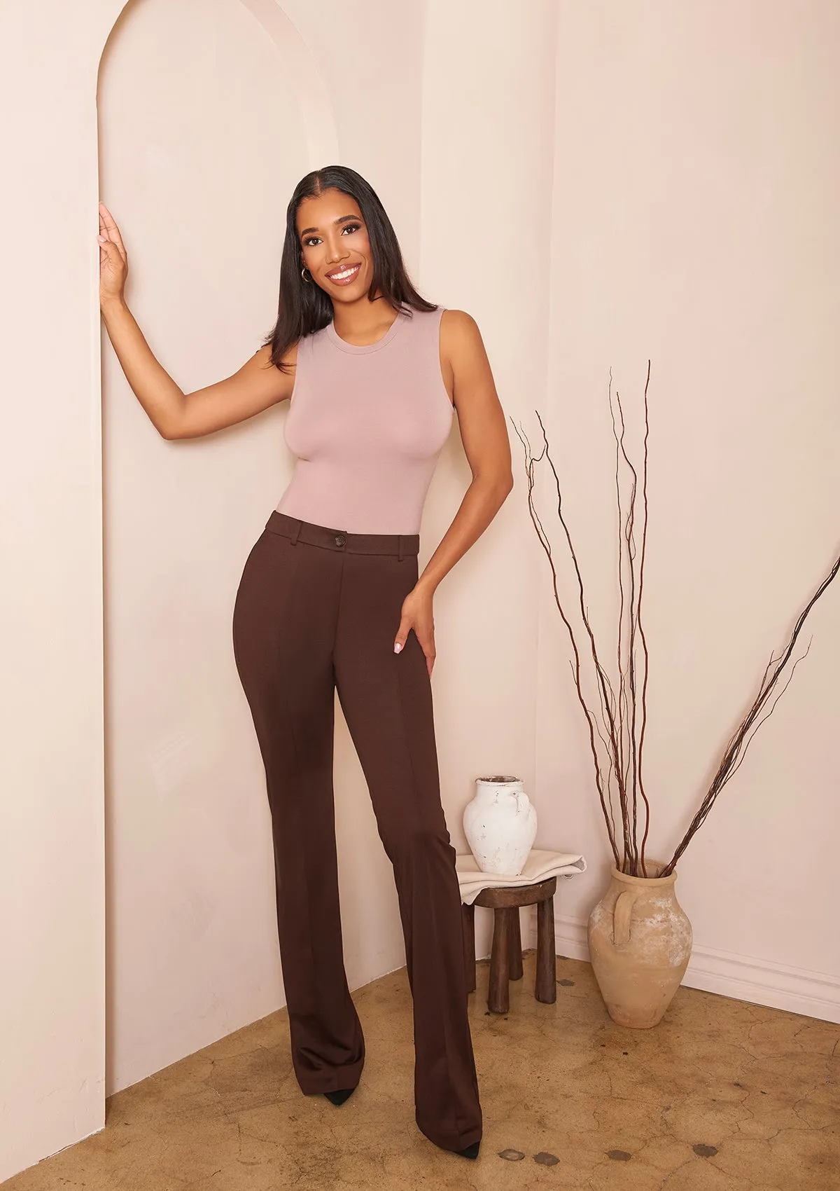 Tall Lia Flare Dress Pants Smart & Chic Outfit