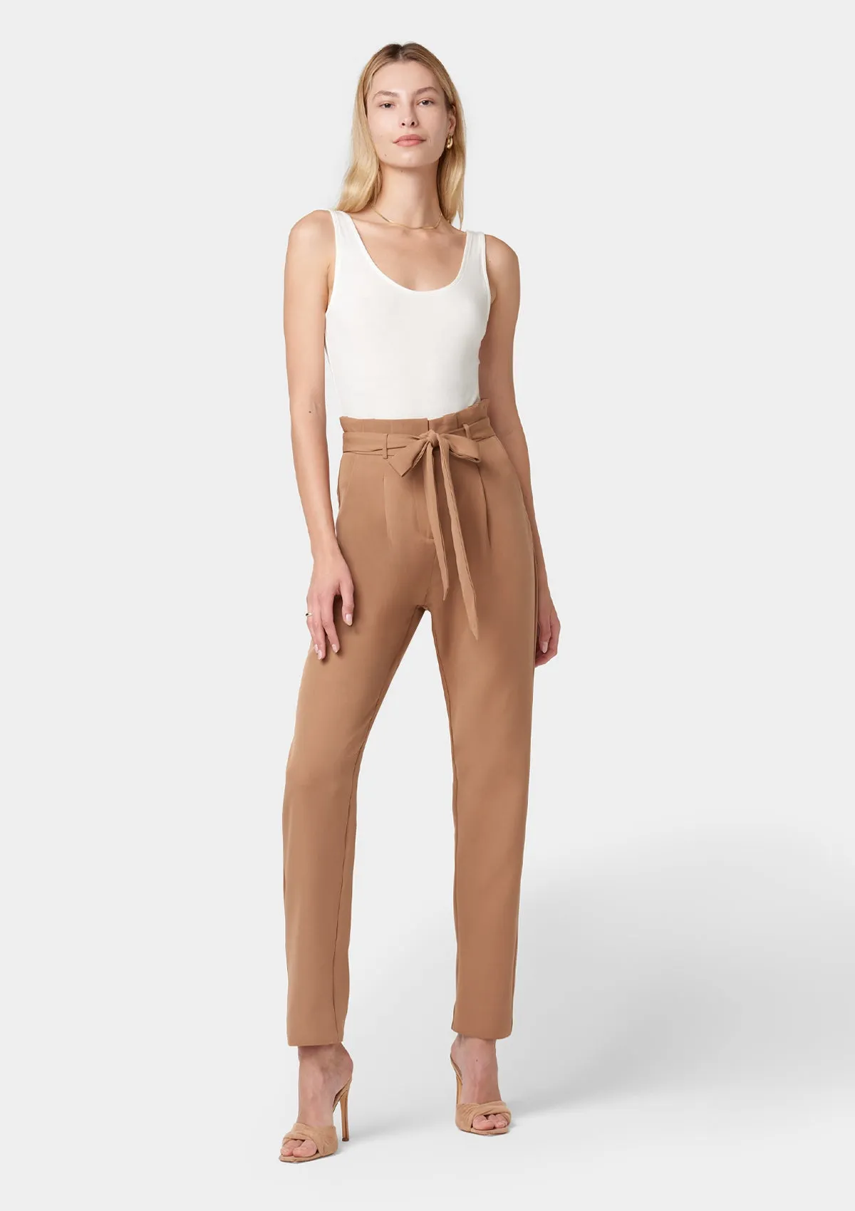 Tall Lily Tie Waist Skinny Pants Smart & Chic Outfit
