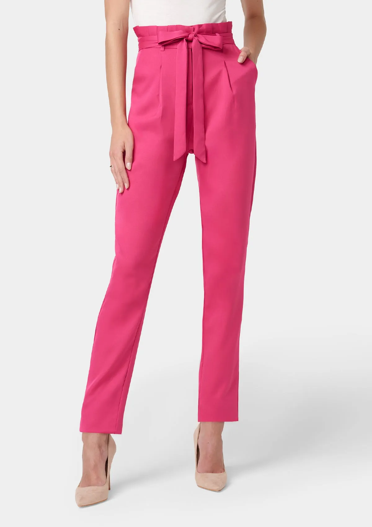 Tall Lily Tie Waist Skinny Pants Smart & Chic Outfit