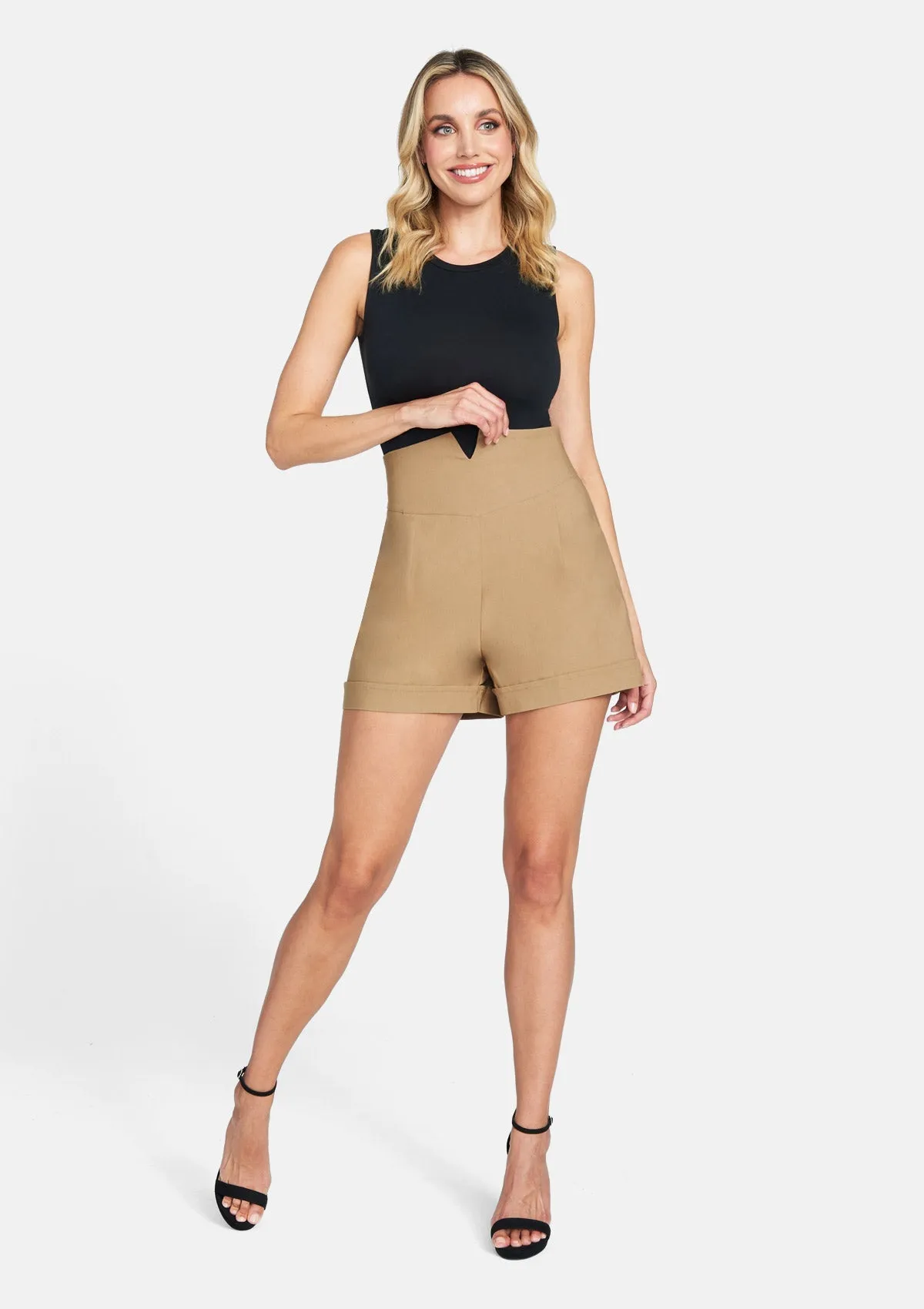 Tall Lori High Rise Shorts Smart & Chic Outfit