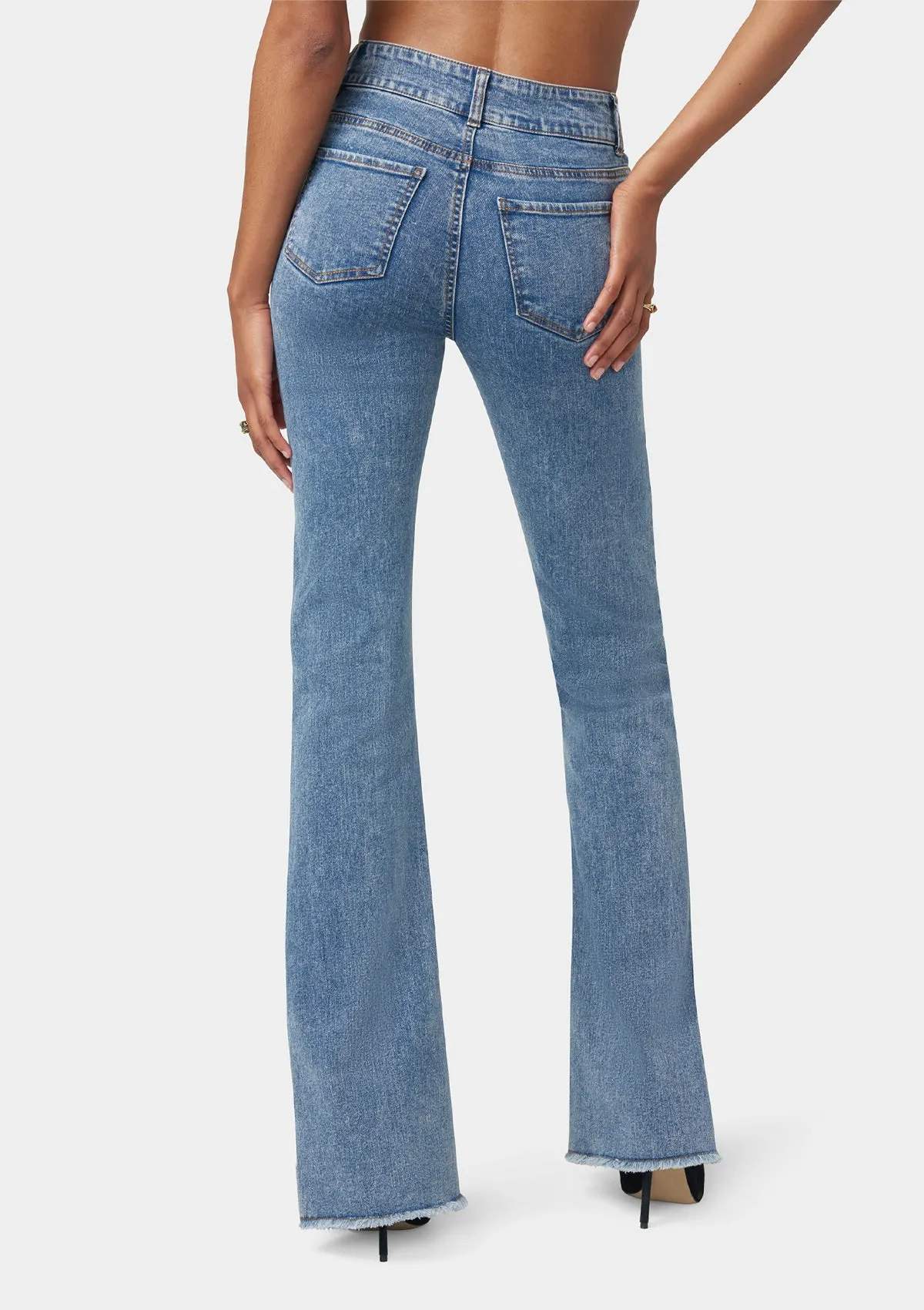 Tall Olivia Flare Jeans With Slit Smart & Chic Outfit