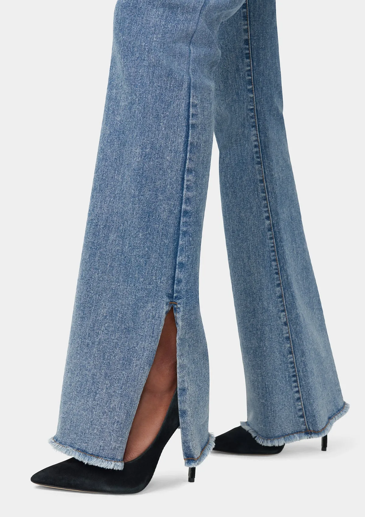 Tall Olivia Flare Jeans With Slit Smart & Chic Outfit