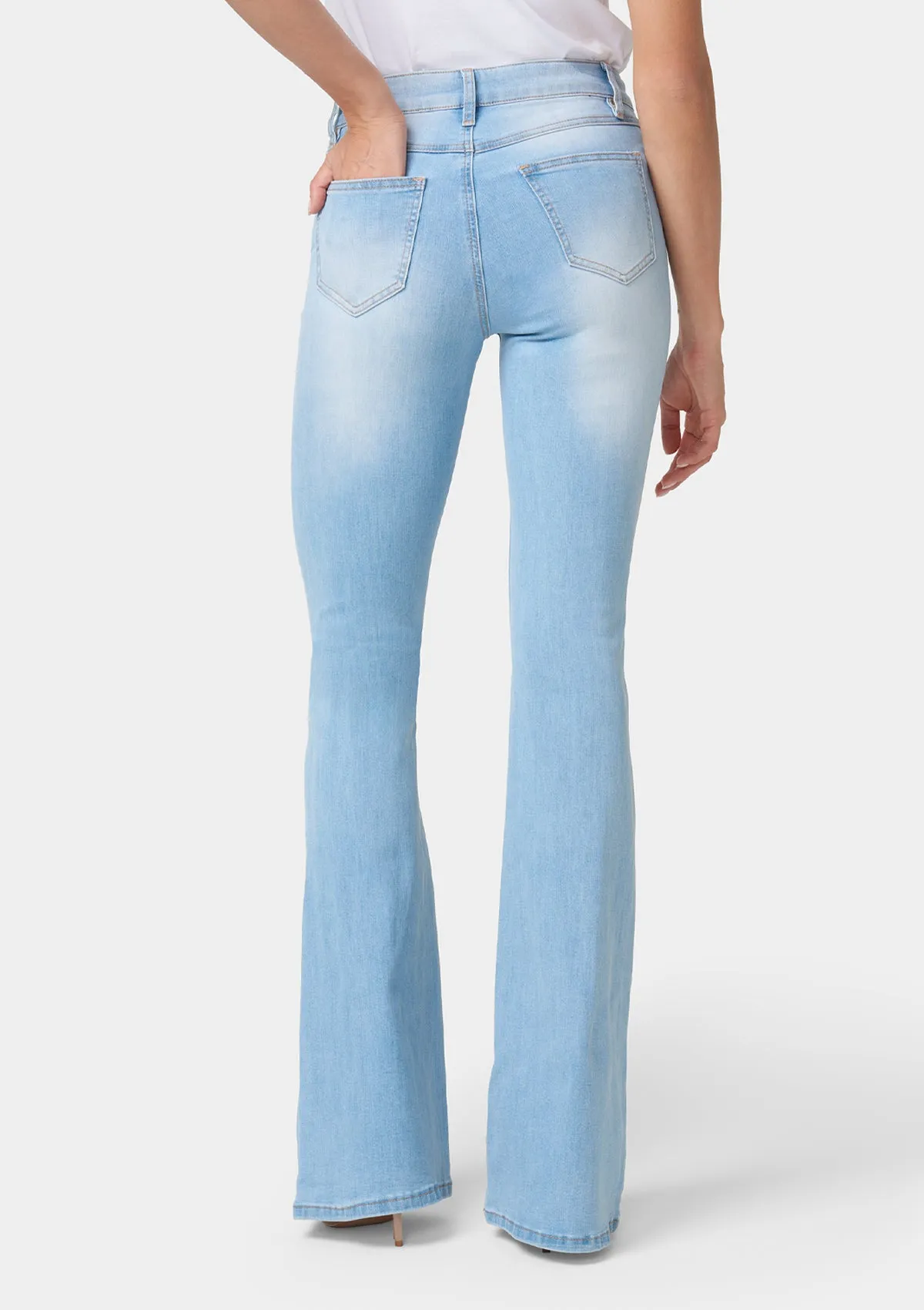 Tall Riley High Rise Flare Jeans Smart & Chic Outfit