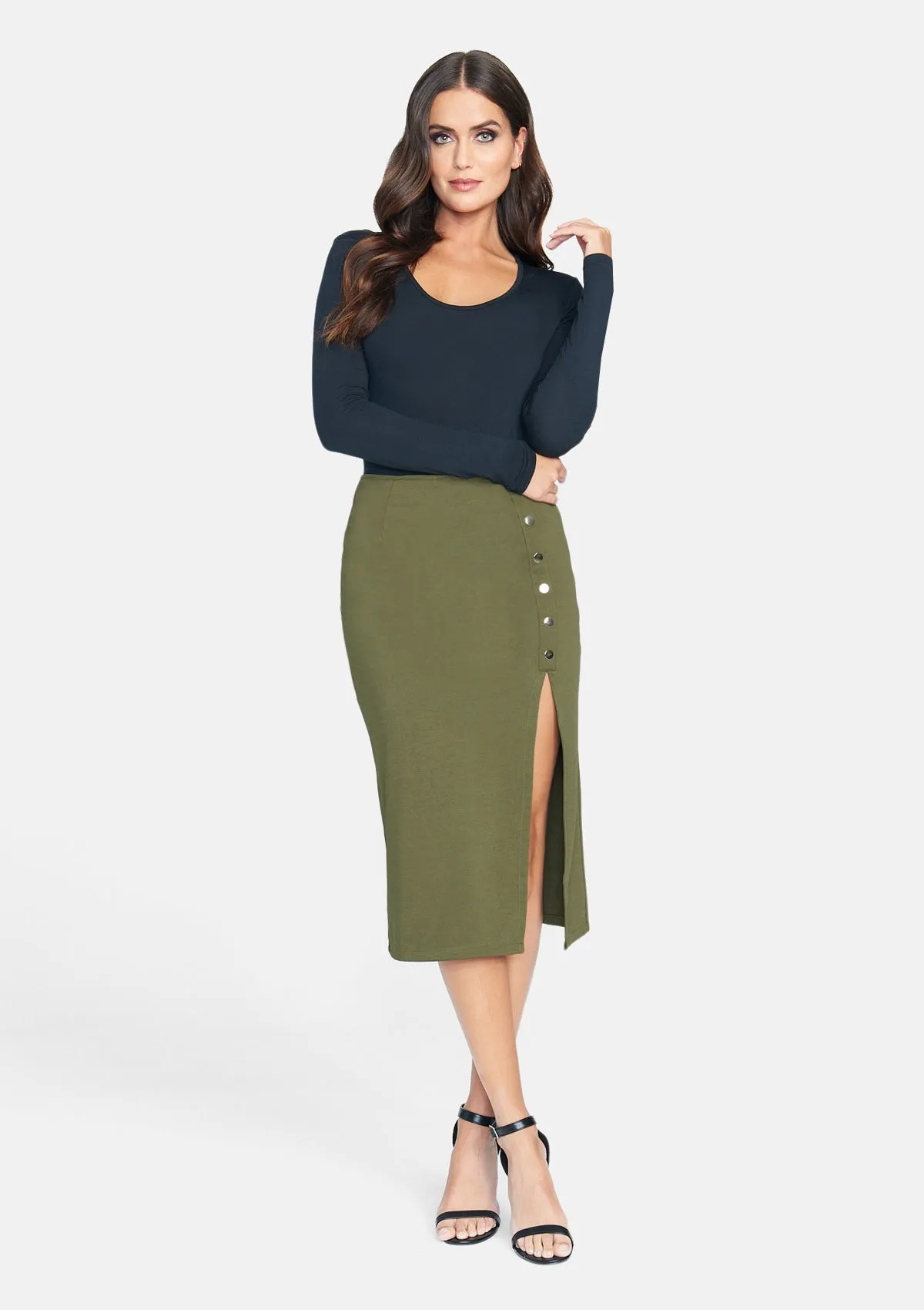 Tall Sadona Midi Skirt Smart & Chic Outfit
