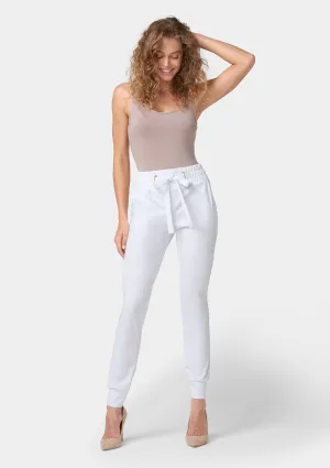 Tall Tianna Tie Waist Crepe Joggers Smart & Chic Outfit