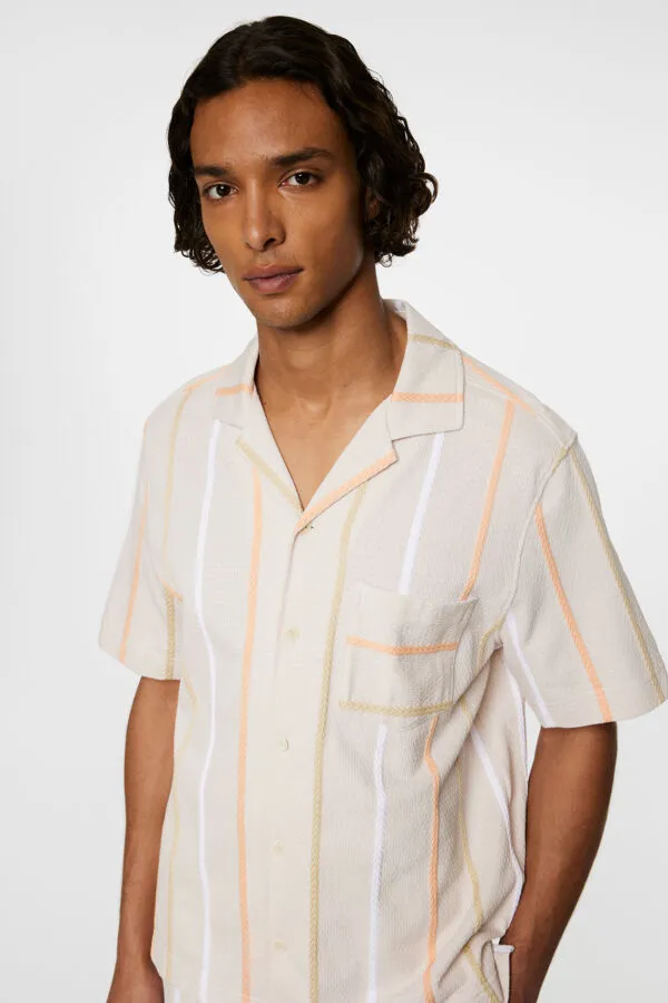 Theron Stripe Resort Shirt Relaxed Lounge Fit