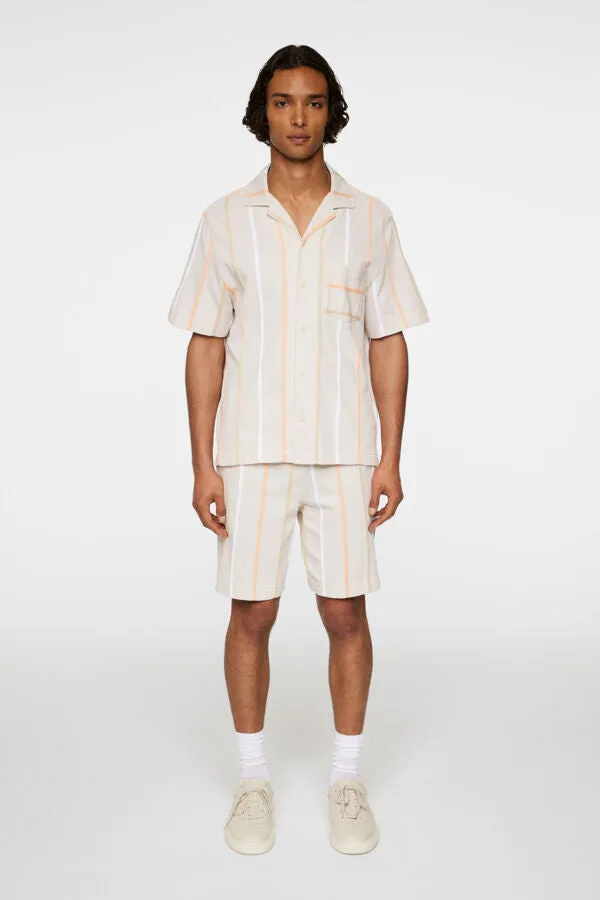 Theron Stripe Resort Shirt Relaxed Lounge Fit